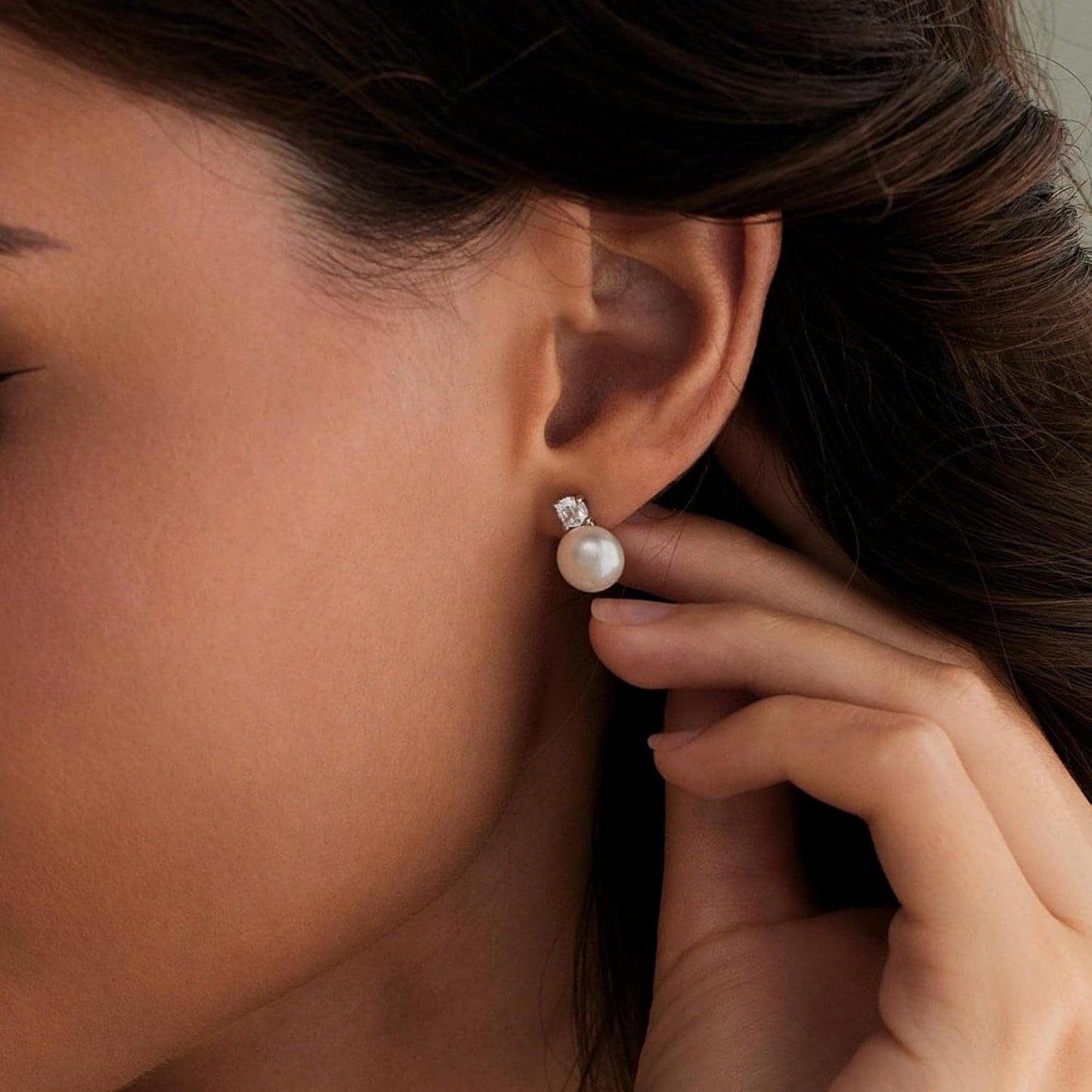 SELSHE Dangle Earrings for Women, 14k Gold Plated Pearl Drop Earring Dainty Gold Earrings for Women Trendy Cute Prom Bridal Earring Long Wedding Pearl Earring Formal Jewelry