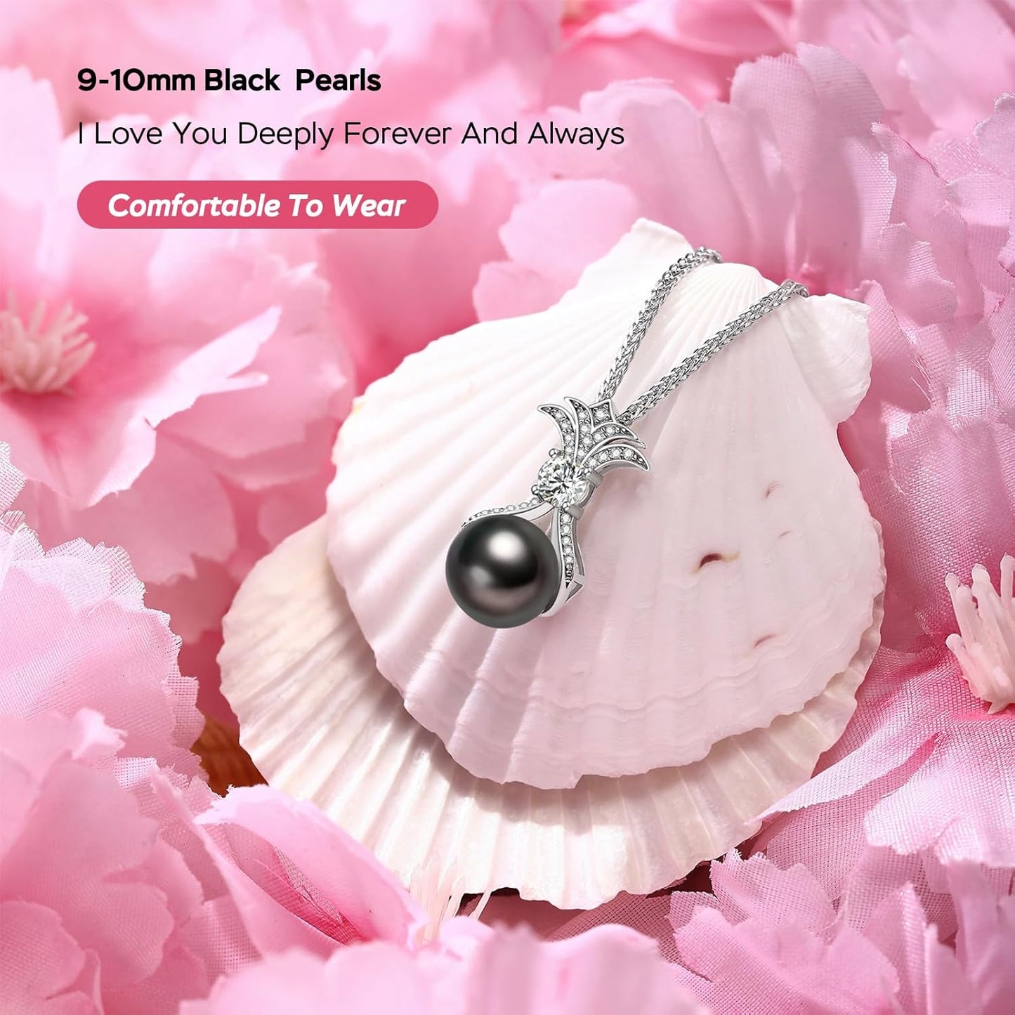 Gifts for Wife Women Anniversary -Pearl Necklace -Mom Girlfriend Her Fine Jewelry Mothers Day Valentines Christmas Birthdays Gift