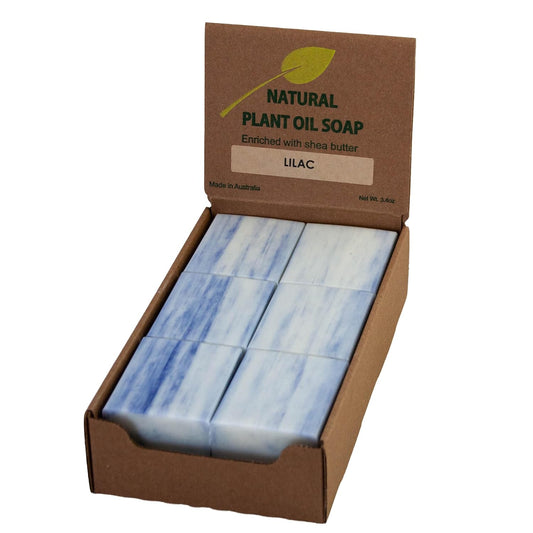 Simple Scents Australia Lilac Scented Natural Soap Bars (12 Bars), 3.5oz Moisturizing French Triple Milled Soap Bars Enriched with Shea Butter - Pure Plant Oil Bath & Body Bars