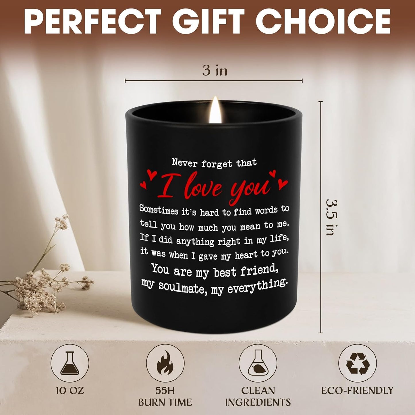 TEEZWONDER Christmas Anniversary Wedding Gifts for Couple - Long Lasting Vanilla Lavender Candle 10 oz - Romantic Gifts for Him Her, Wedding Gift for Women Men, Boyfriend Husband Birthday Gift Ideas