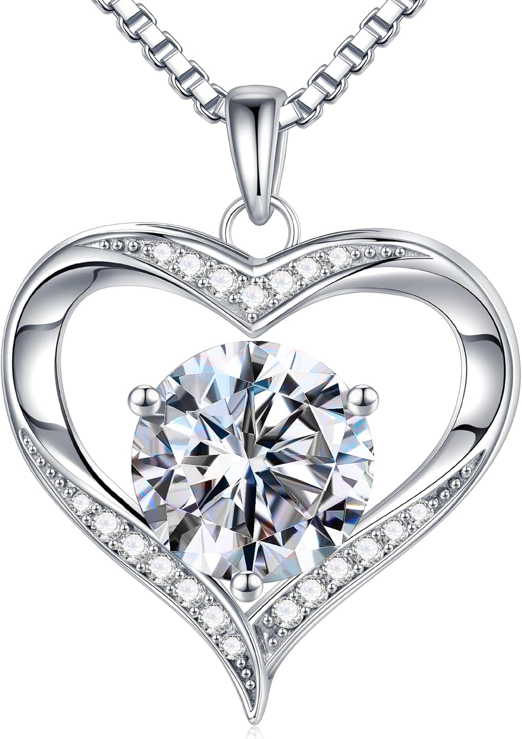 MOOSEA Christmas Gifts for Women Wife, 1-3ct D Color VVS1 925 Sterling Silver Anniversary Birthday Gifts for Women Wife Girlfriend Jewelry Moissanite Necklace