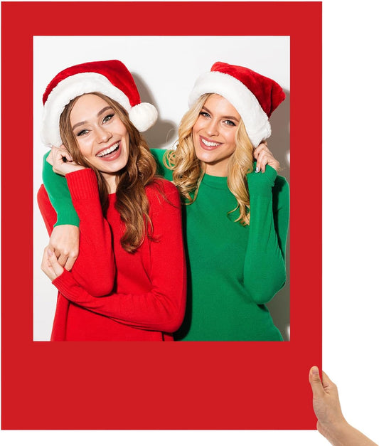 32 x 24 Inch Photo Booth Selfie Frame Prop Booth for Birthday Event Parties Large Blank DIY Cutout Props for Funny Decoration Christmas, Holiday Supplies