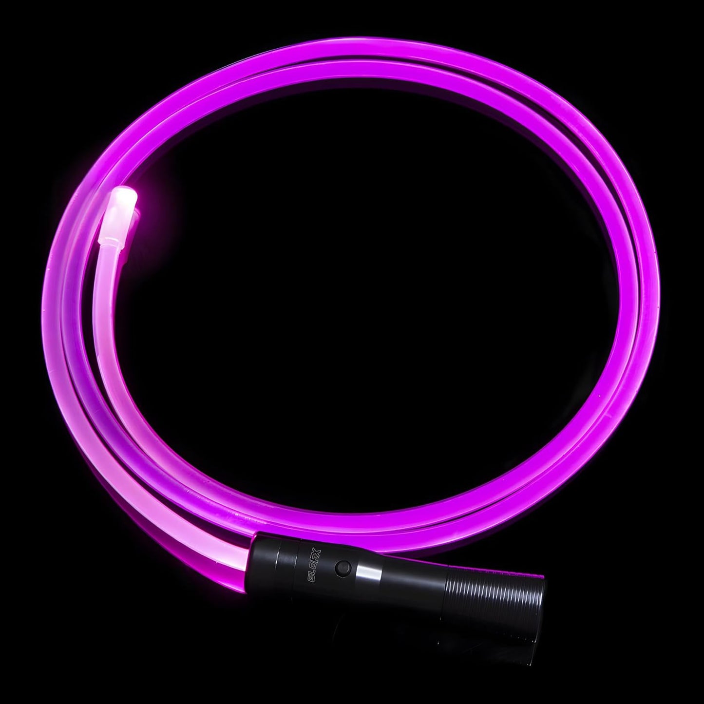 GloFX Cosmic Cable [PROGRAMMABLE LED Fiber Optic Light Cable] 6 Ft 360° Swivel 8 mm Diameter - Bright Light Up Rave Toy | EDM Flow Toy Light Painting