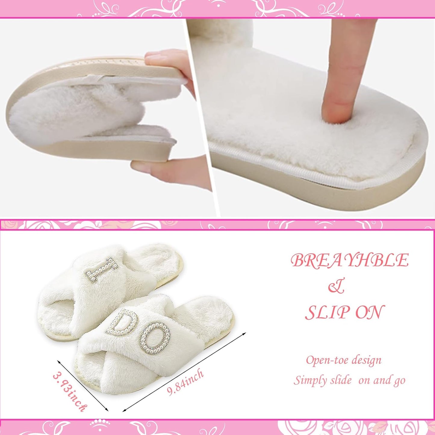 Bride To Be Gift Set - Makeup Bag, Slippers, Robe, Hair Clip - Wedding Gifts