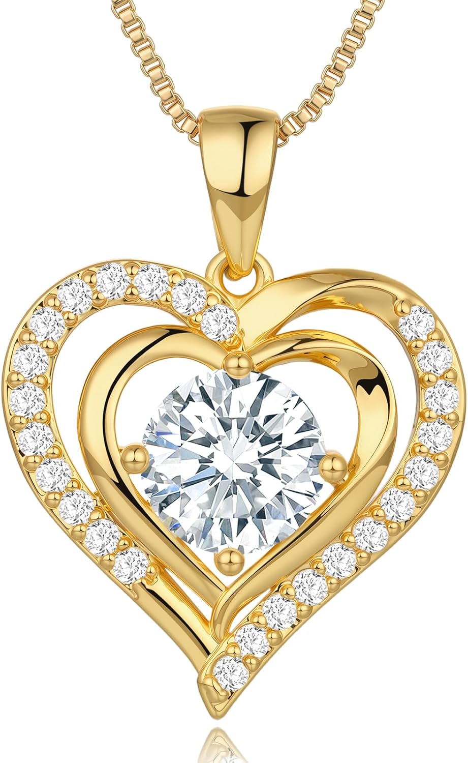 Moissanite Heart Necklace for Women Birthday Gifts for Wife S925 Sterling Silver Jewelry for Christmas Anniversary Valentine Birthday Gift for Her Girlfriend Mom