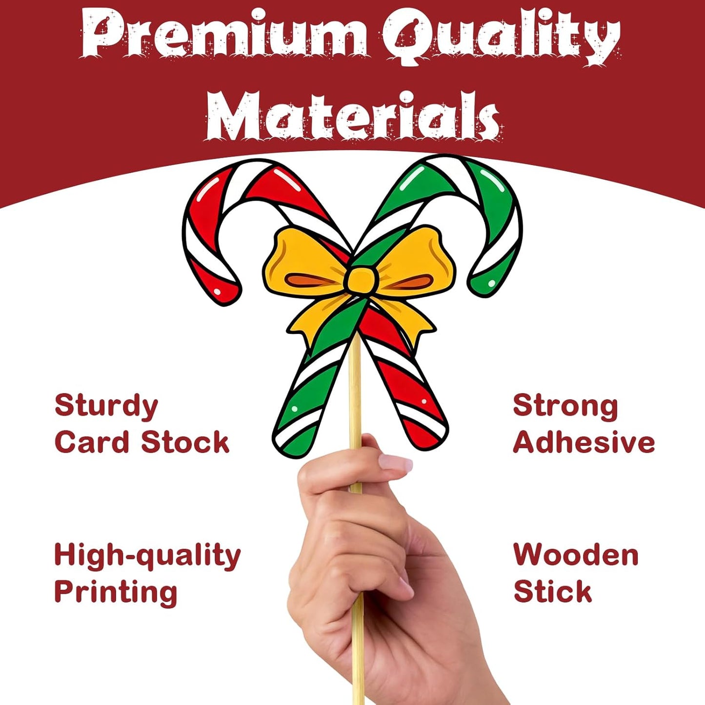 Christmas Photo Booth Props, 30Pcs Christmas Party Photo Shoot Props for Kids Adults for Xmas Holiday Party Photobooth Props Supplies