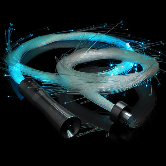 GloFX Space Whip Remix Bundle Kit [PROGRAMMABLE LED Fiber Optic Whip] 6 Ft 360° Swivel - Super Bright Light Up Rave Toy | EDM Pixel Flow Lace Dance Festival
