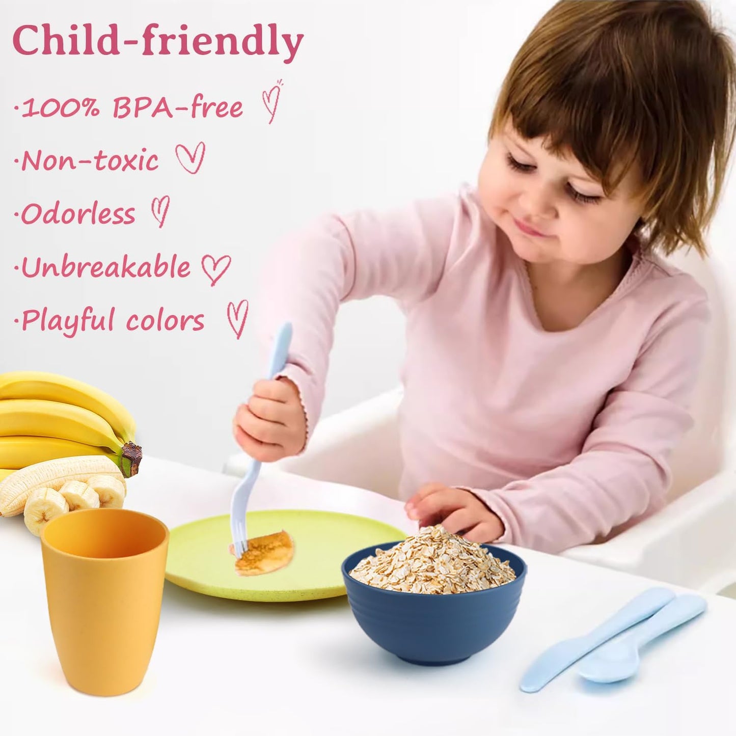 Homienly Wheat Straw Small Plates, Dessert Plates Set of 8, Wheat Straw Appetizer Plate for Snack, Side Dish, Unbreakable Microwave and Dishwasher Safe Mini Plate Set (5.7 inch, Memphis)