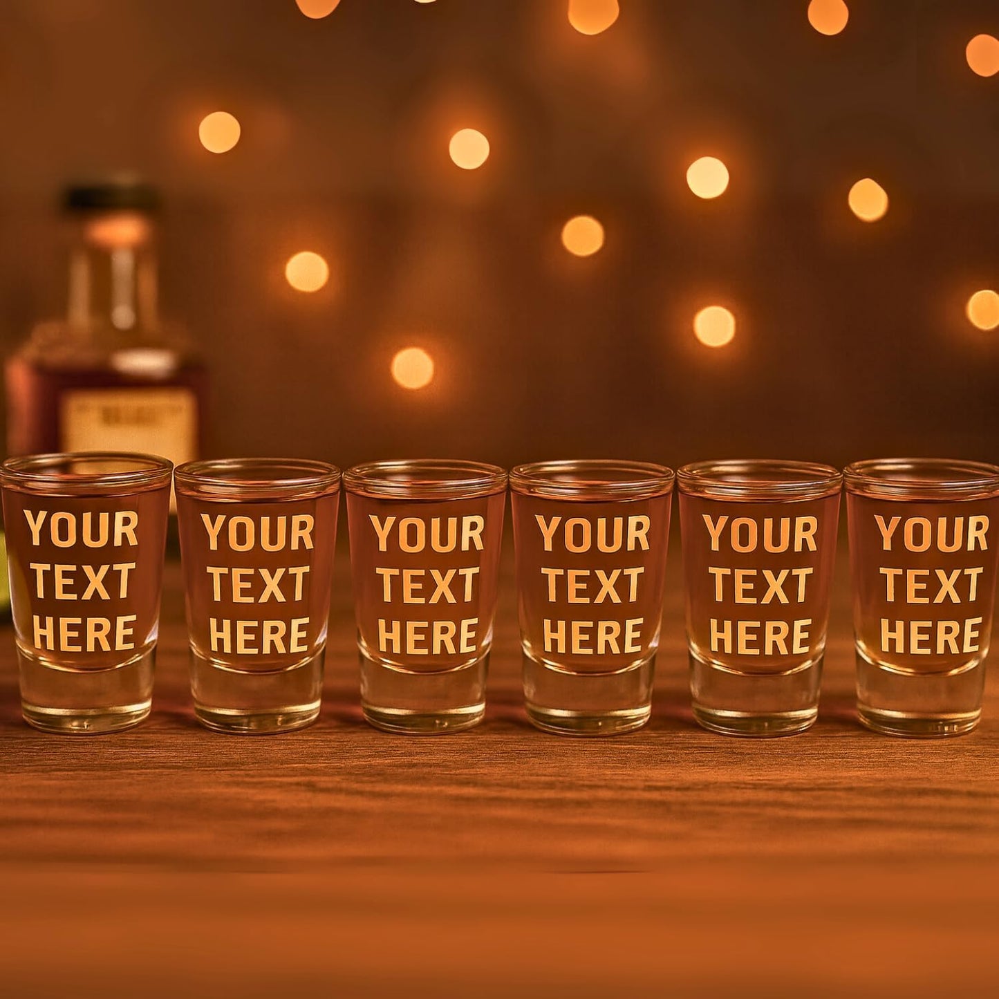 Gifts Inscribed Personalized Shot Glasses Set of 6 – Custom Text Drinking Glasses – Engraved Shot Glass Gift for Men, Wedding, Anniversary, Birthday, Engagement