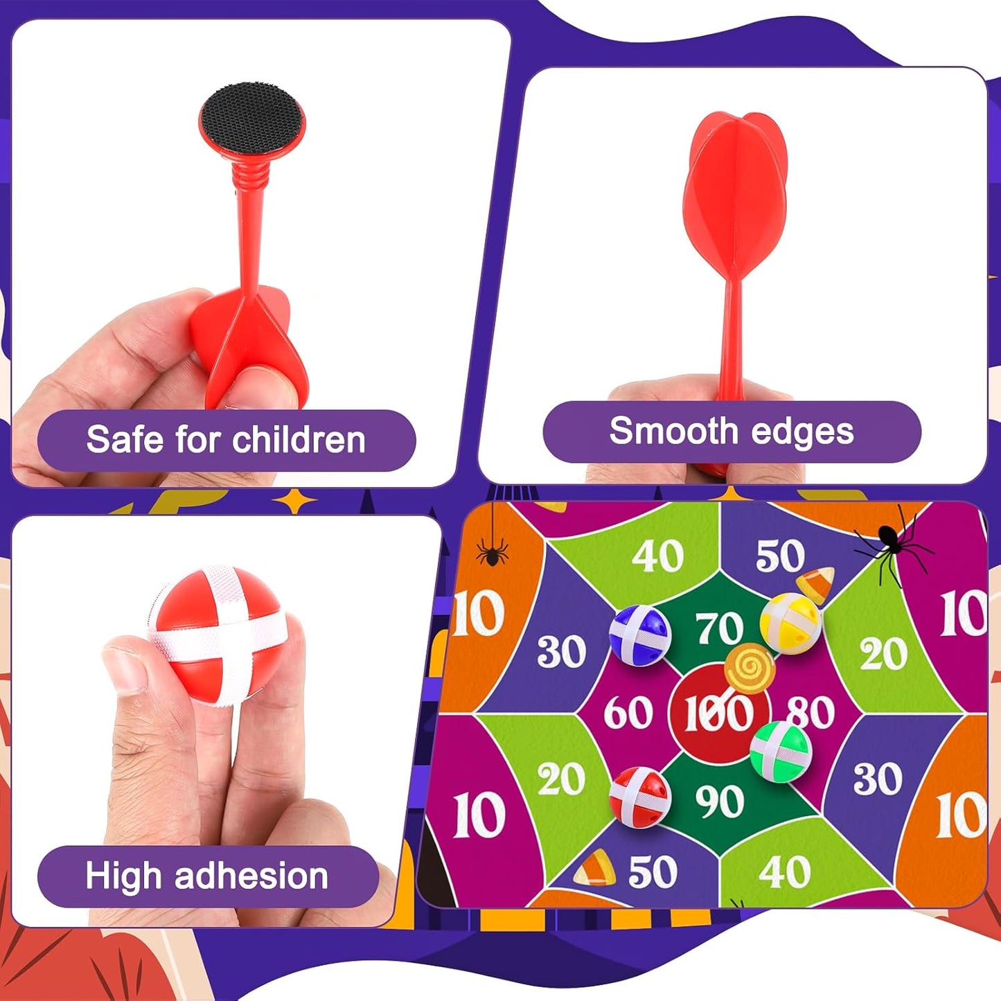 Games for Family, Office, Kids Dart Board Games with 12 Sticky Balls & 8 Darts