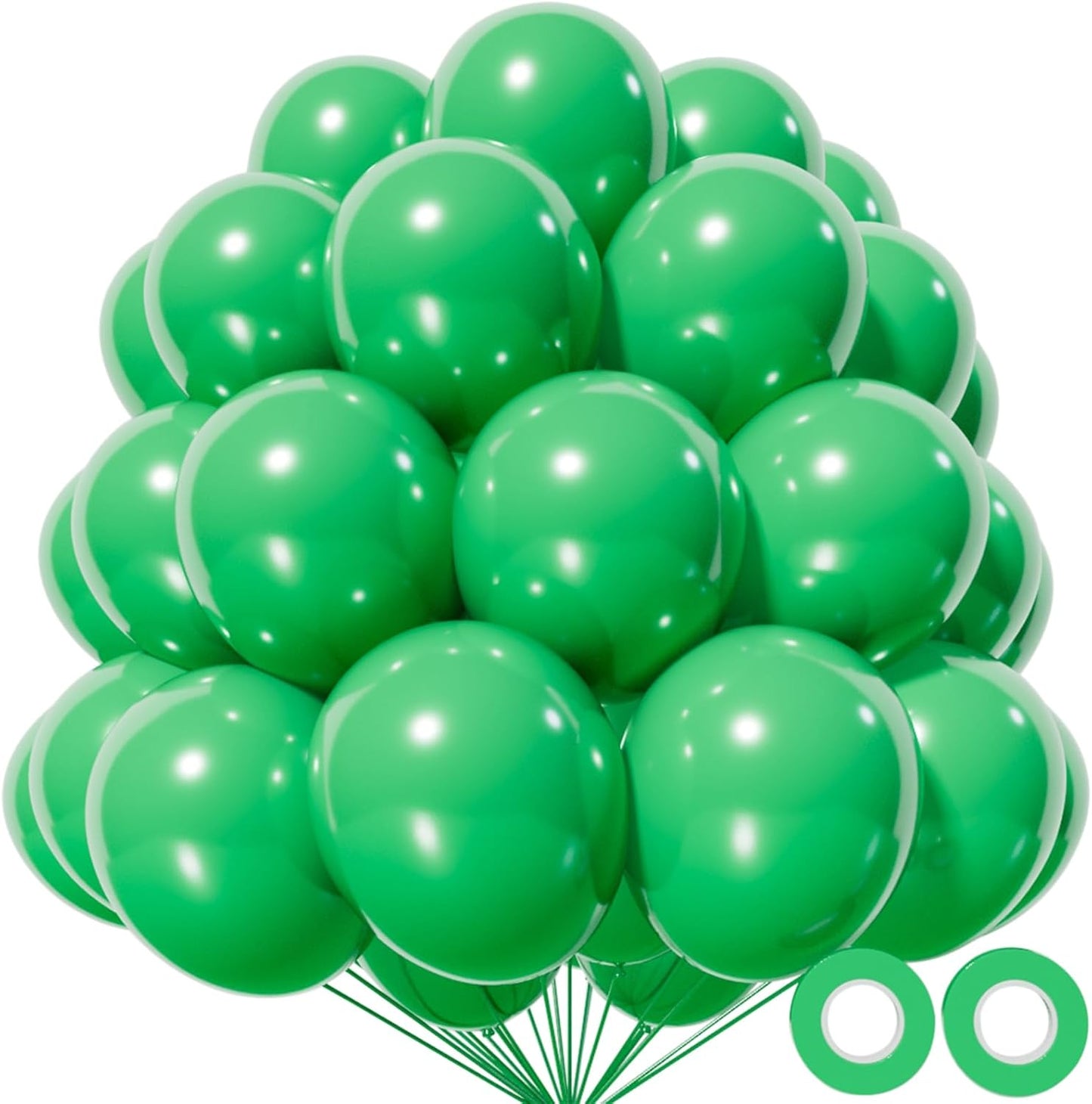 KAWKALSH Green Balloon 110pcs, 12 Inch Thickened Latex Party Balloons Helium Bright Color for Birthday Baby Shower Wedding Party Supplies Arch Garland Decoration