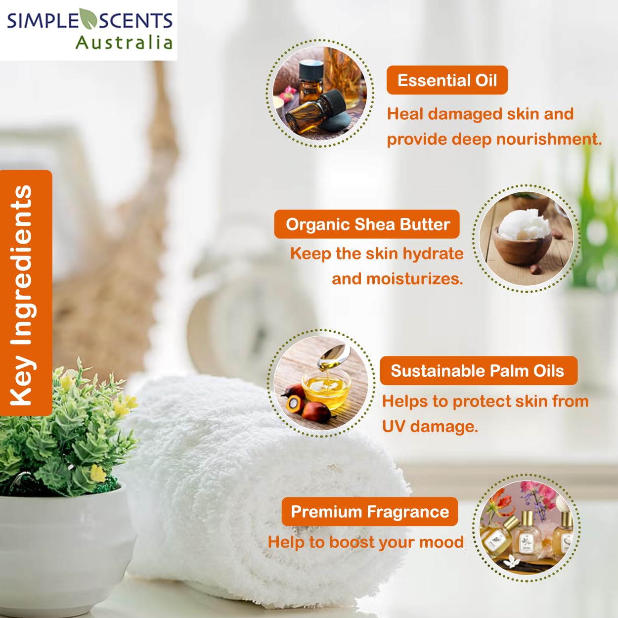 Orange Zest Scented Natural Soap Bars (12 Bars), 3.5oz Moisturizing French Triple Milled Soap Bars Enriched with Shea Butter - Pure Plant Oil Bath & Body Bars