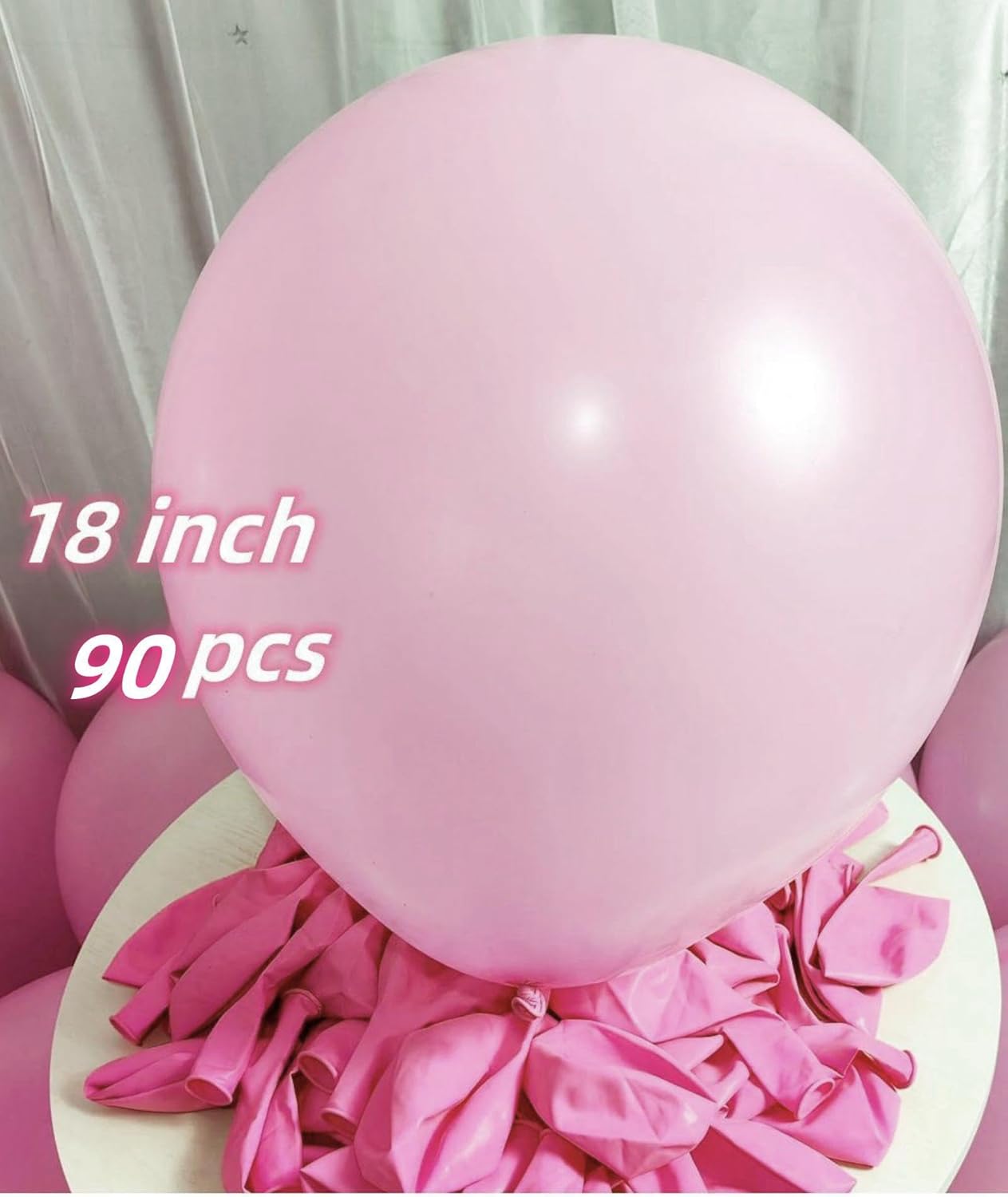 90 Pack Light Pink Balloons 18 Inch Baby Pink Balloons - Various Party Decorations ZWZLIULIAN