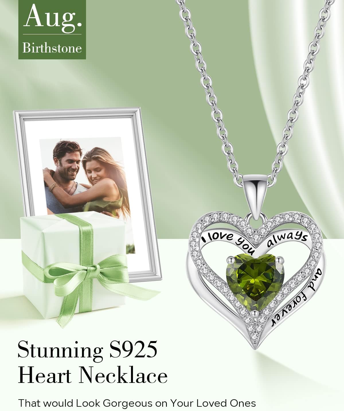 S925 Sterling Silver Necklace for Women, Wife Jewelry Rose Gold, Mom Birthday Valentines Mothers Day Gifts, Girlfriend Necklaces, Daughter Heart Jewel, Anniversary for Her