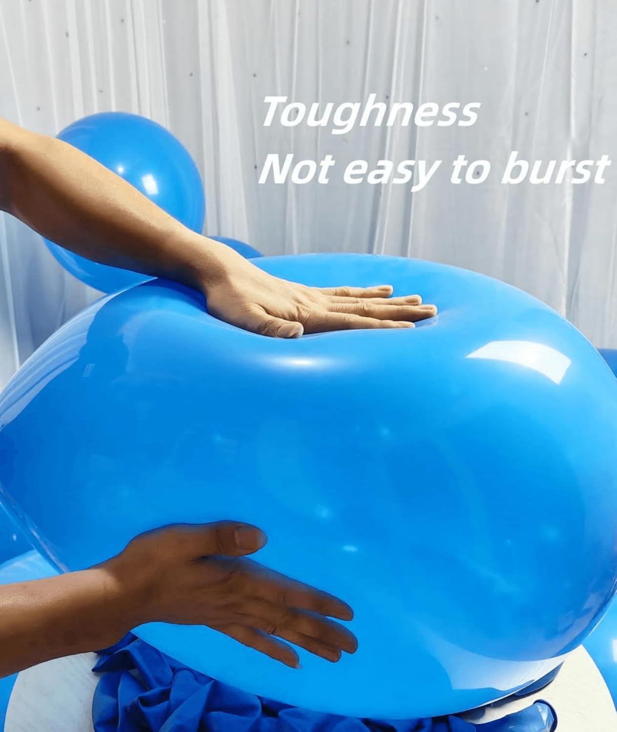 90 Pack Blue Balloons 18 Inch Blue Latex Big Balloons for Party Decorations and Events