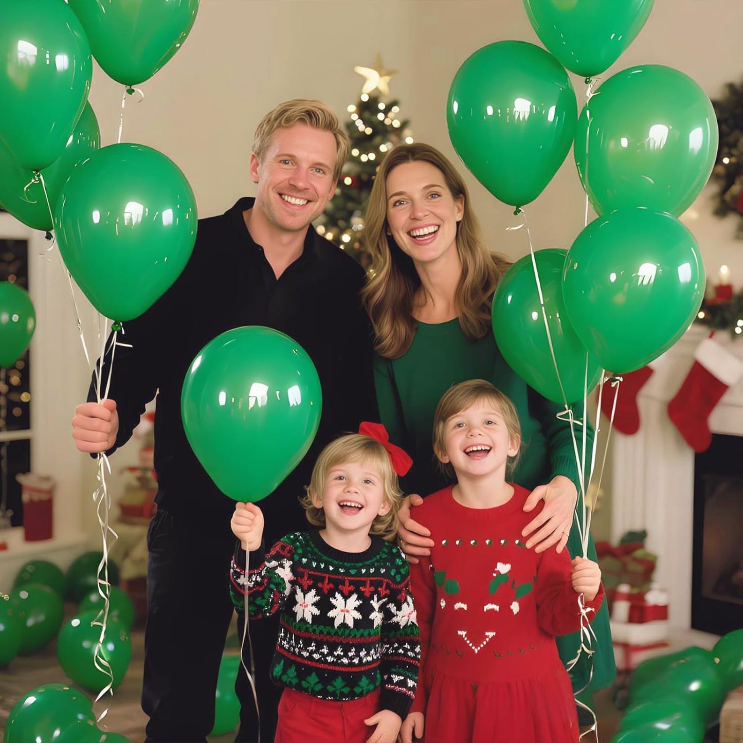 KAWKALSH Green Balloon 110pcs, 12 Inch Thickened Latex Party Balloons Helium Bright Color for Birthday Baby Shower Wedding Party Supplies Arch Garland Decoration