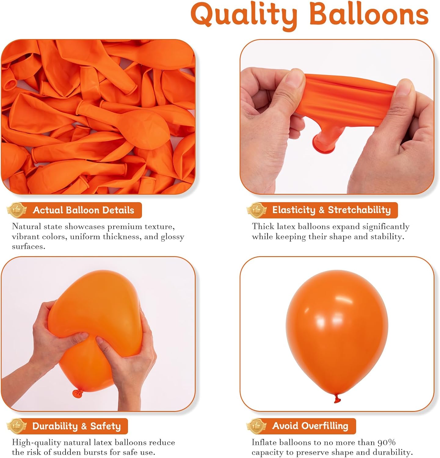 Orange Balloons 125 pcs Different Sizes 18 12 10 5 Inch Matte Autumn Balloon Arch Kit Garland for Birthday Party Baby Shower Thanksgiving Halloween Little Cutie Party Decorations