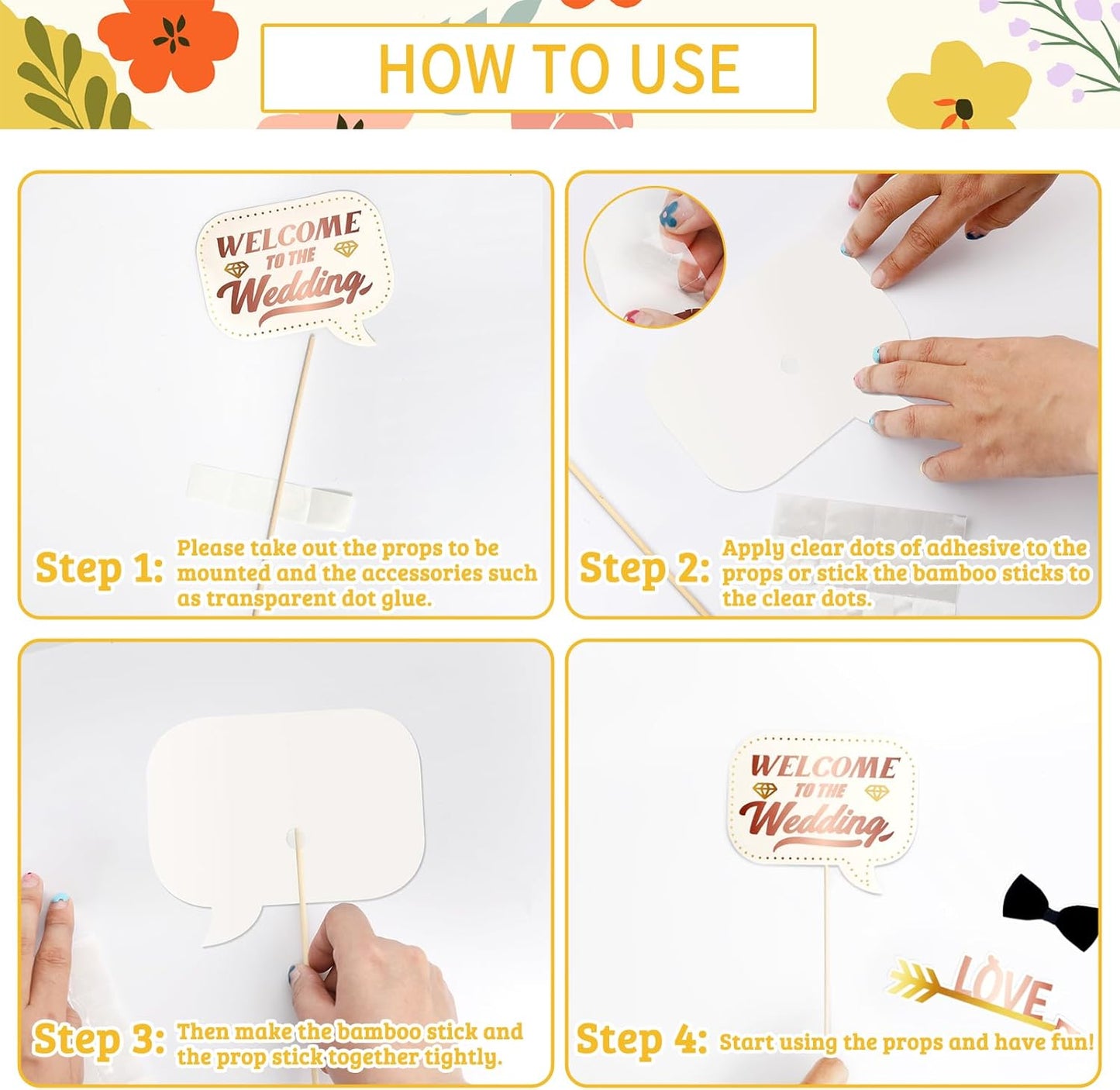 Bachelorette Party Decorations, Kaluofan 25 Pcs Bachelorette Party Accessories，Funny Wedding Photo Booth Props for Engagement Wedding Reception Party Bride Wedding Shower Decor(Pink and Black)