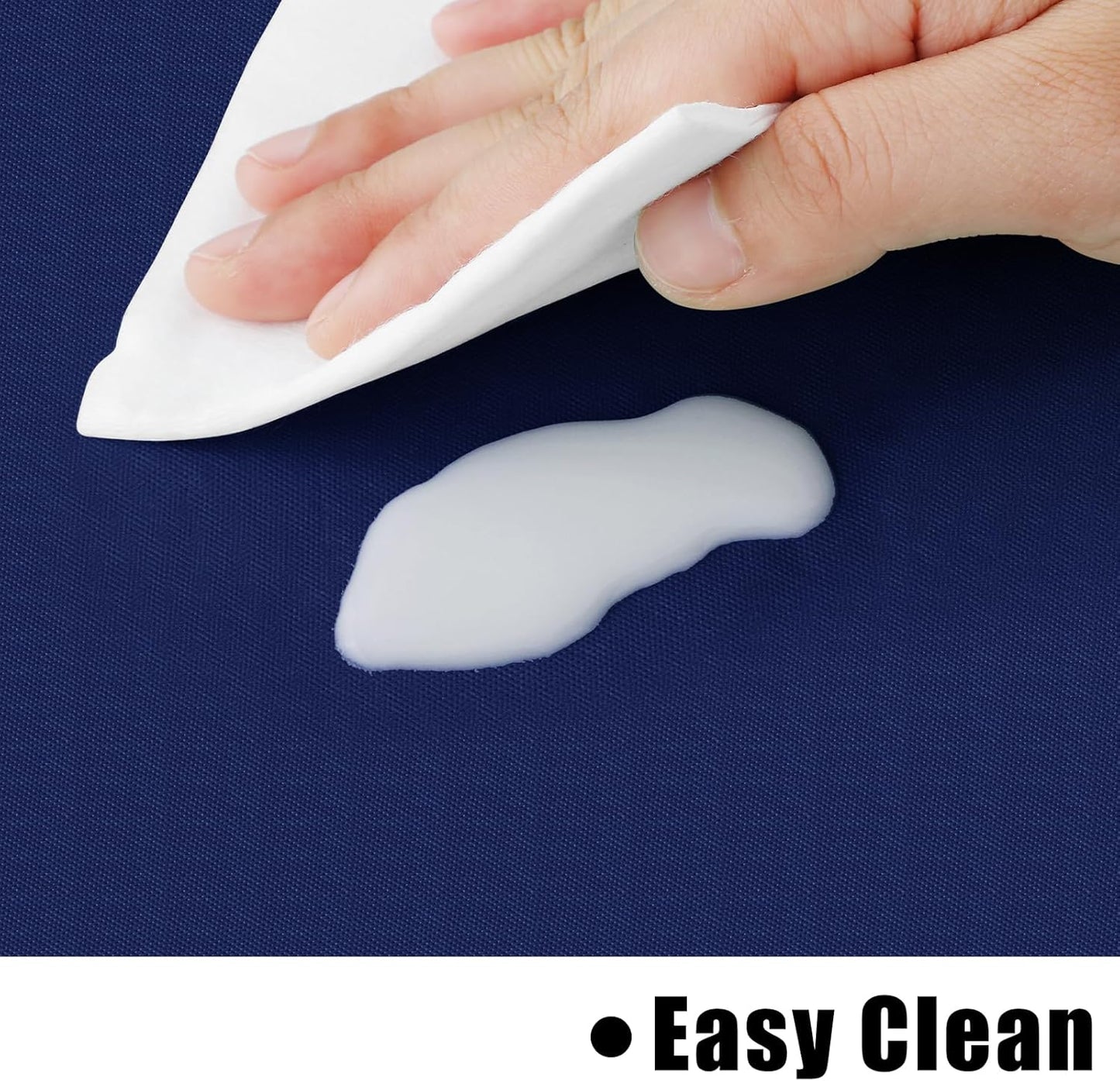 homing Square Vinyl Tablecloth, Waterproof Spillproof Plastic Flannel Backed Table Cloth, Wipe Clean Table Cover for Dining, Buffet Parties and Camping (Navy Blue, 60" x 60")