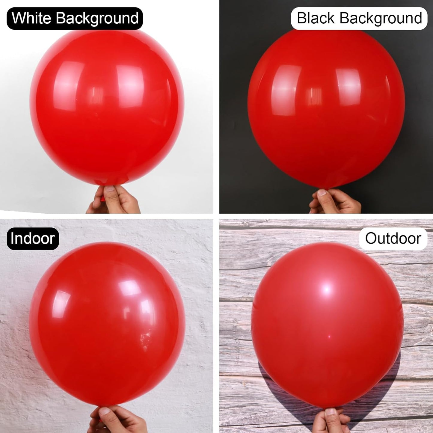 Red Balloons, 150 pcs Different Sizes Pack of 18 Inch 12 Inch 10 Inch 5 Inch Matte Red Latex Balloons for Balloon Garland Balloon Arch as Birthday Party Wedding Decorations