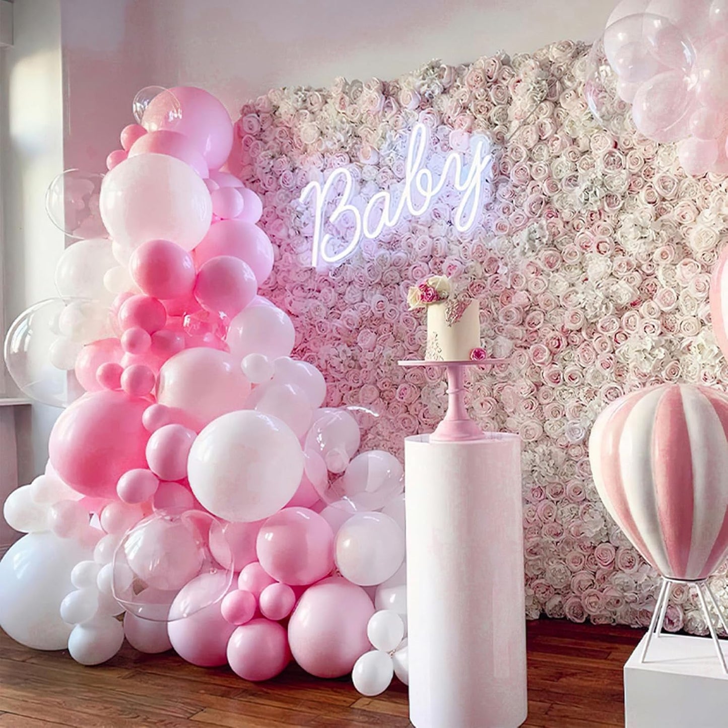 PartyWoo Cherry Pink Balloons 50 pcs 12 Inch Light Baby Pale Pink Latex Balloons for Baby Shower Gender Reveal Valentine's Day Engagement Wedding Princess Birthday Party Decorations Pink-Q09