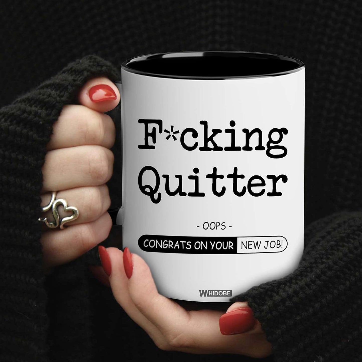 WHIDOBE Coworker Leaving Mug, 11 Ounces, New Job Gift, Goodbye & Good Luck Cup for Boss and Coworkers