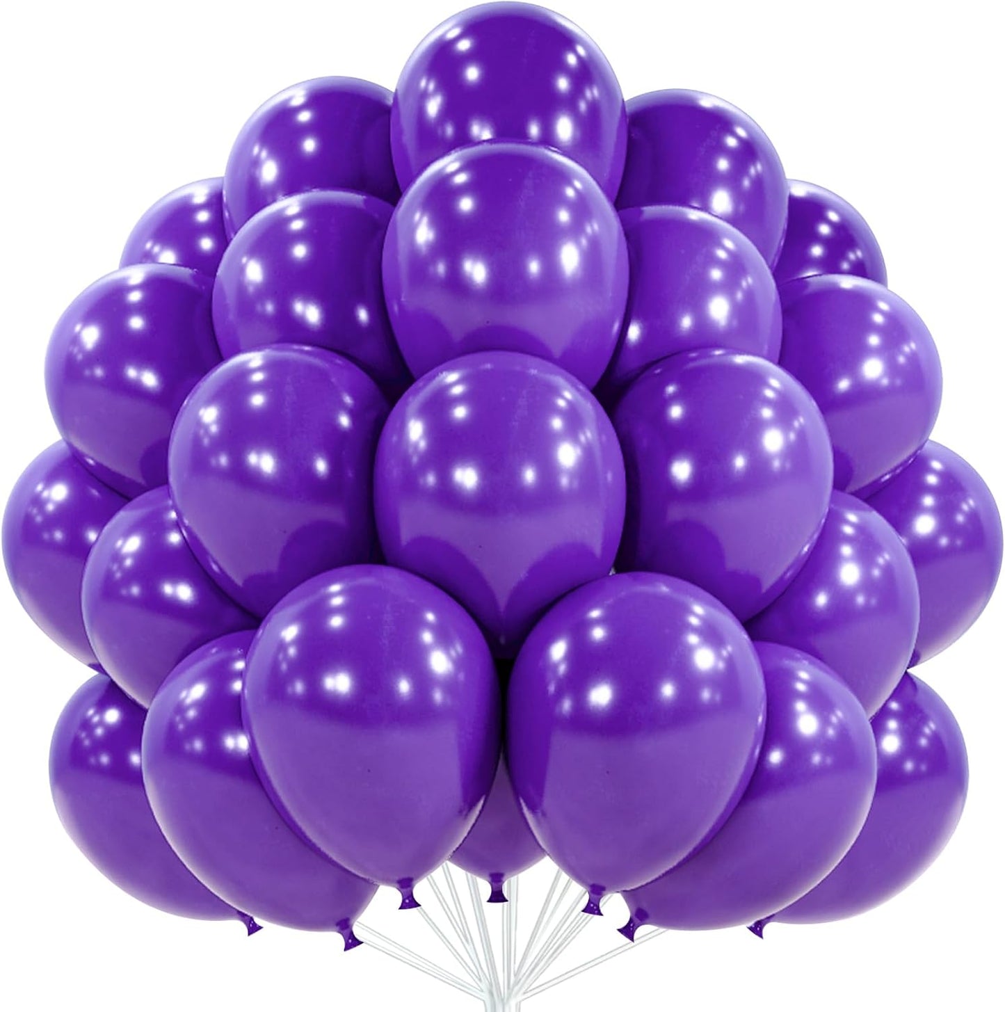 PartyWoo Royal Purple Balloons, 50 pcs 12 Inch Purple Balloons, Dark Purple Balloons for Balloon Garland or Balloon Arch as Party Decorations, Wedding Decorations, Baby Shower Decorations, Purple-Y16