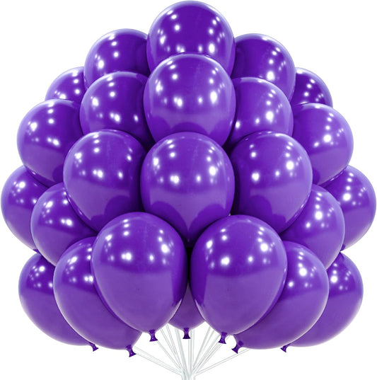 PartyWoo Royal Purple Balloons, 50 pcs 12 Inch Purple Balloons, Dark Purple Balloons for Balloon Garland or Balloon Arch as Party Decorations, Wedding Decorations, Baby Shower Decorations, Purple-Y16