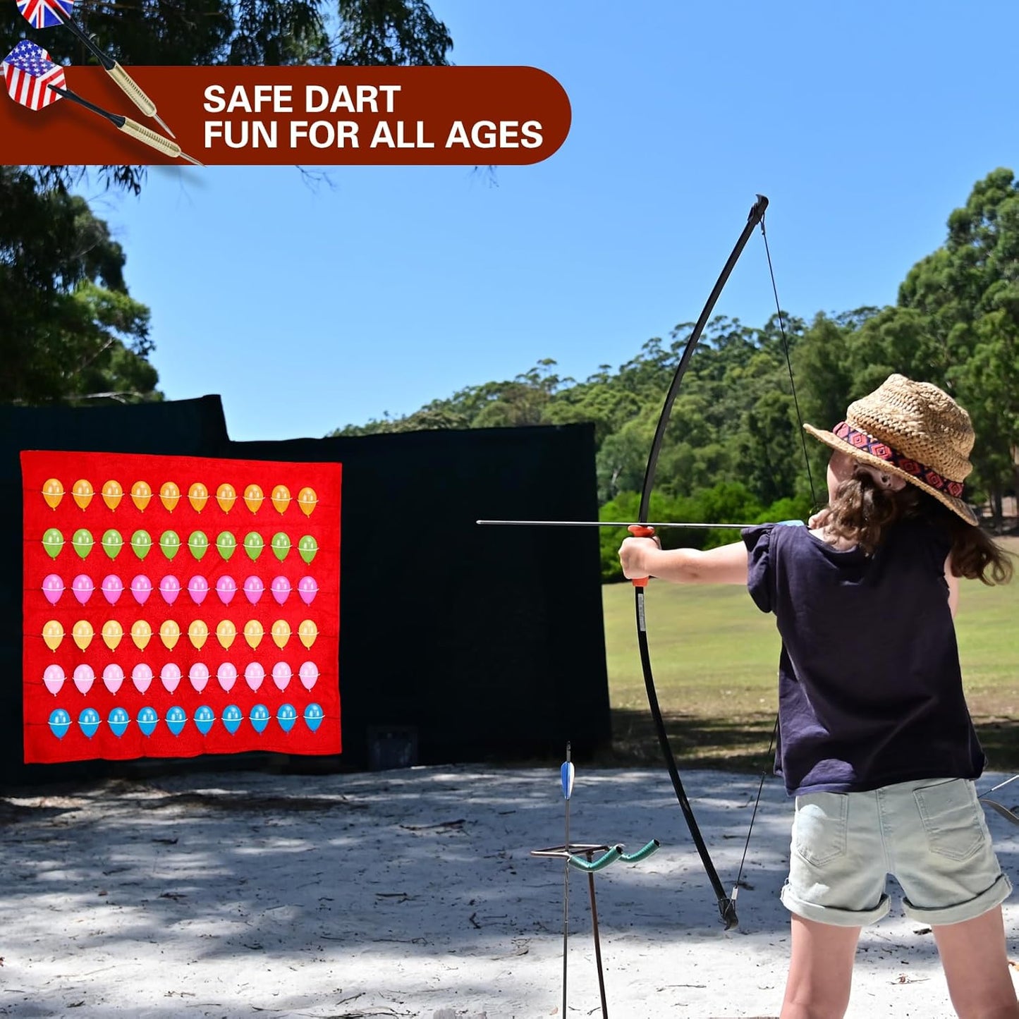 Balloon Darts Carnival Game, Carnival Game Set with 2 Darts & 500 Balloons, Indoor or Outdoor Activity for Family Fun, Birthdays, Parties