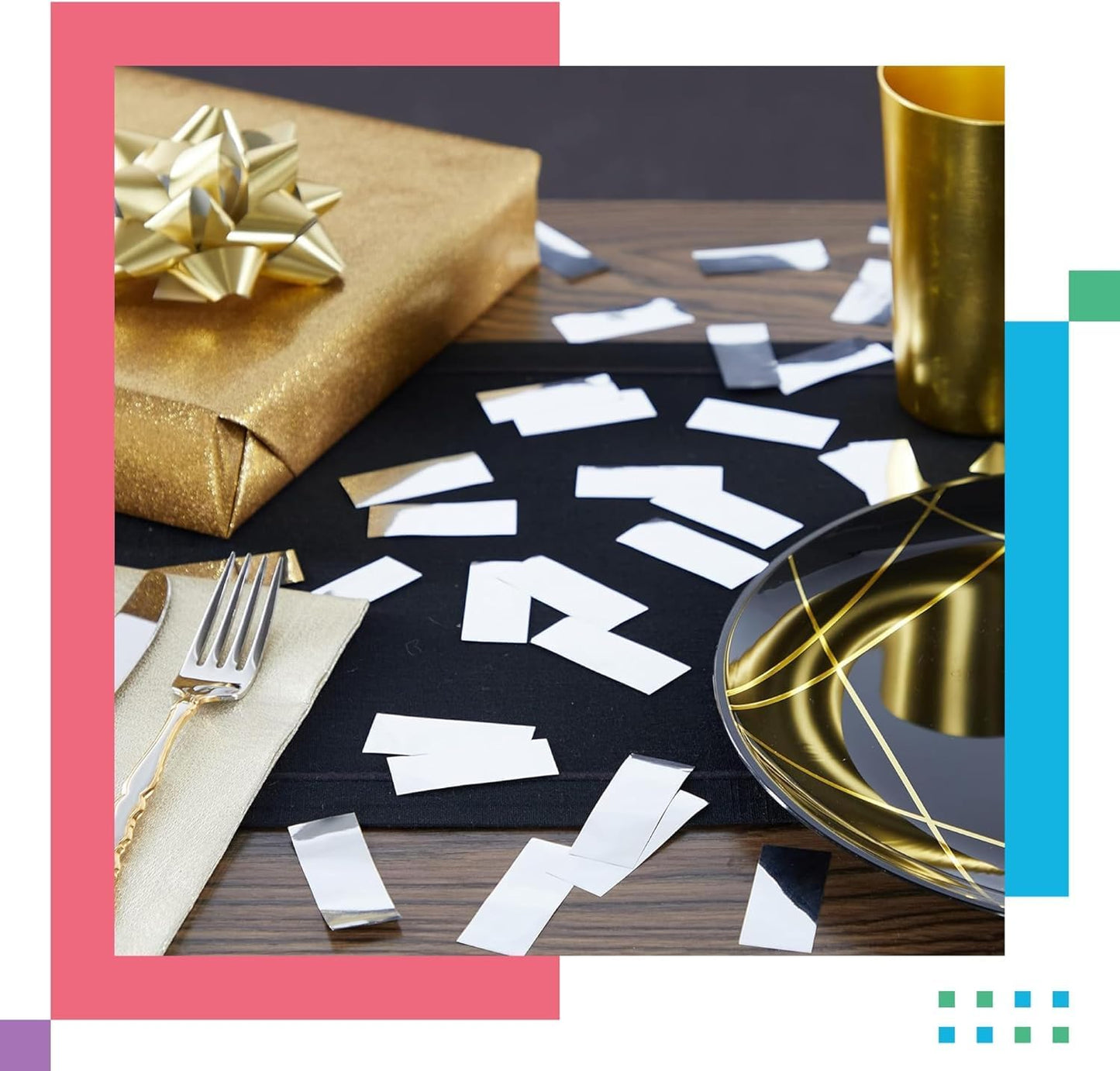 Ultimate Confetti, Rectangular Blue Mylar Shiny Foil Metallic Confetti for Cannon and Launcher use - Gender Reveal Confetti for Wedding, Parties, Mother’s Day and Live Events - 30 lb, 480 oz