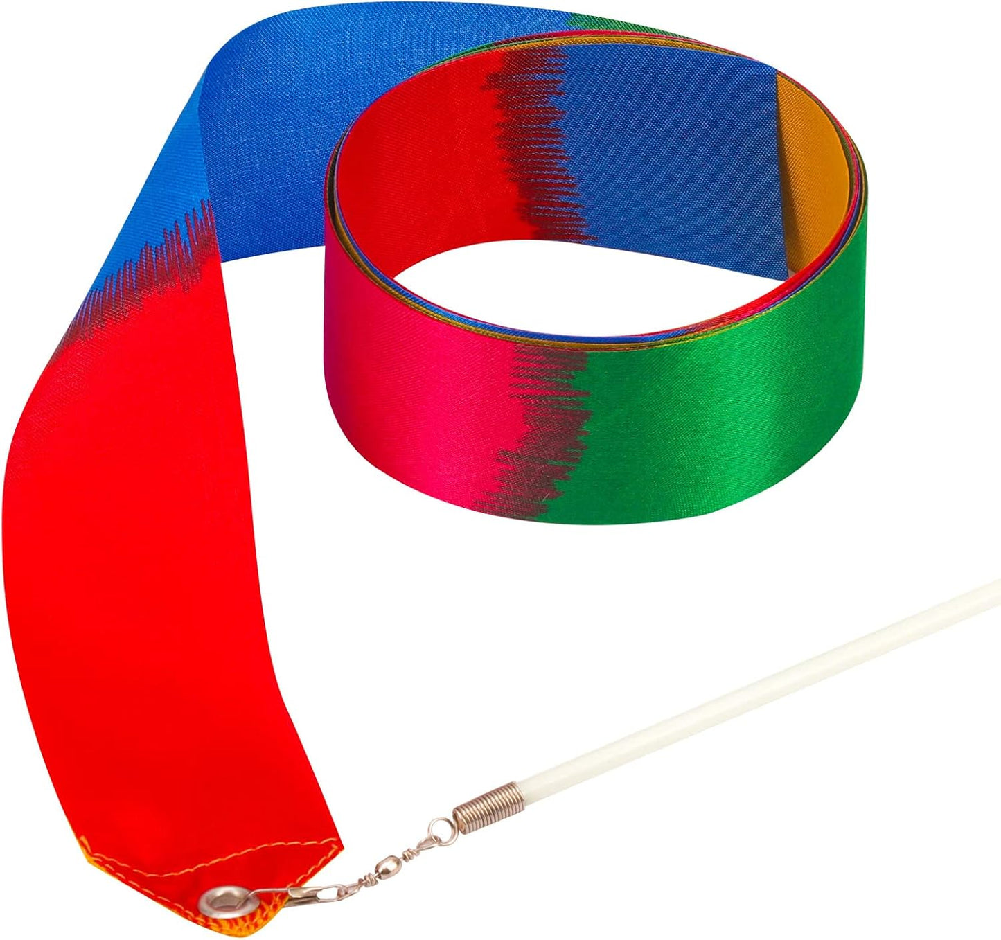 12PCS Rainbow Dance Ribbons Party Favors for Girls Rhythmic Gymnastics Ballerina Birthday Party Streamers Decoration, Kids Circus Carnival Ribbon Silks Sticks Wands