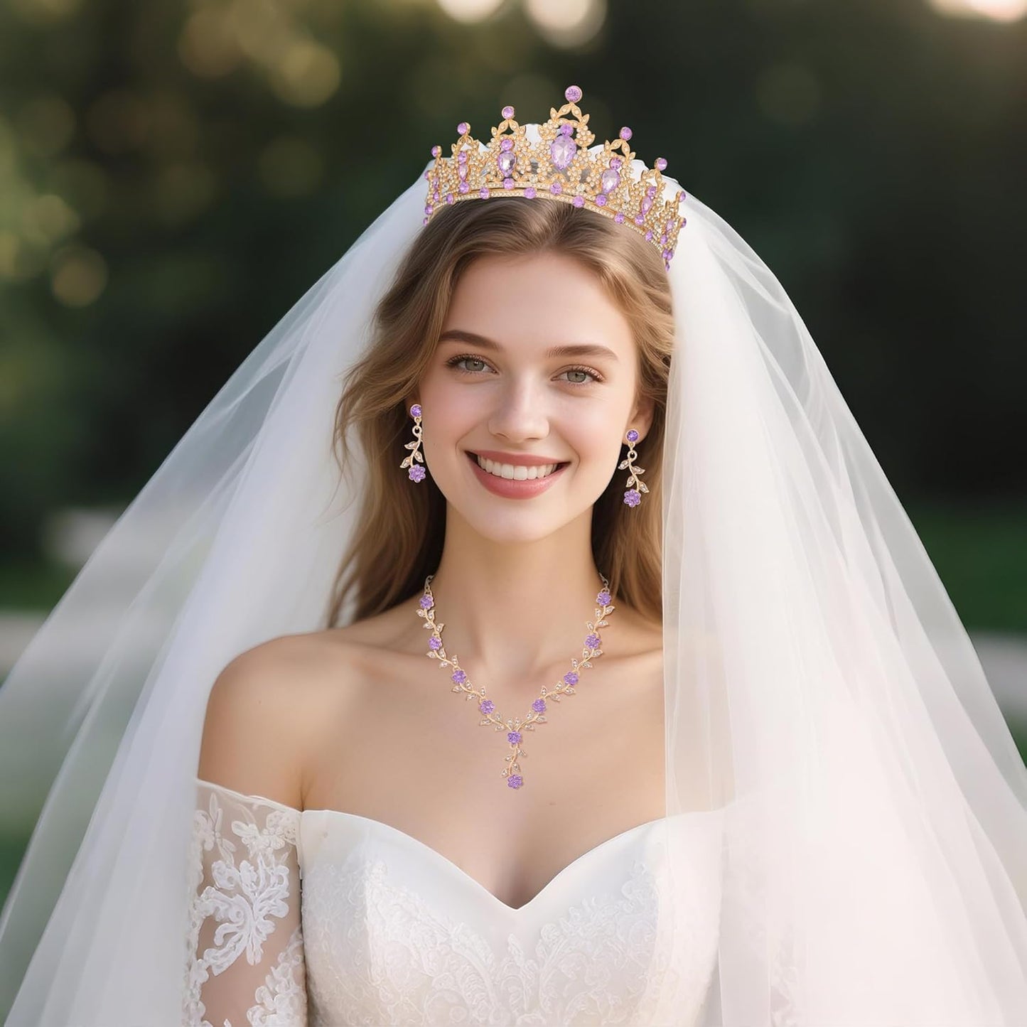 Kamirola Tiaras and Crowns for Women,Tiaras Earrings Necklace, Crystal Bridal Jewelry Set, Costume Party Halloween Prom Pageant Jewelry for Women(TR45)