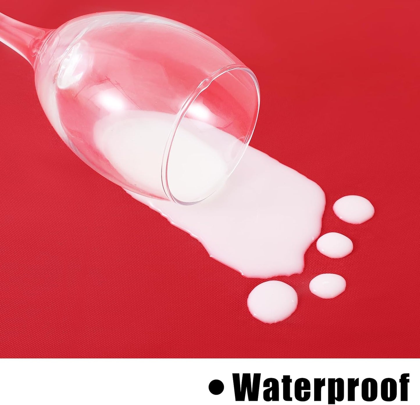 homing 2 Pack Rectangle Vinyl Tablecloth, Waterproof Spillproof Plastic Flannel Backed Table Cloth, Wipe Clean Table Cover for Dining, Christmas, Parties and Holiday (Red, 60" x 84")