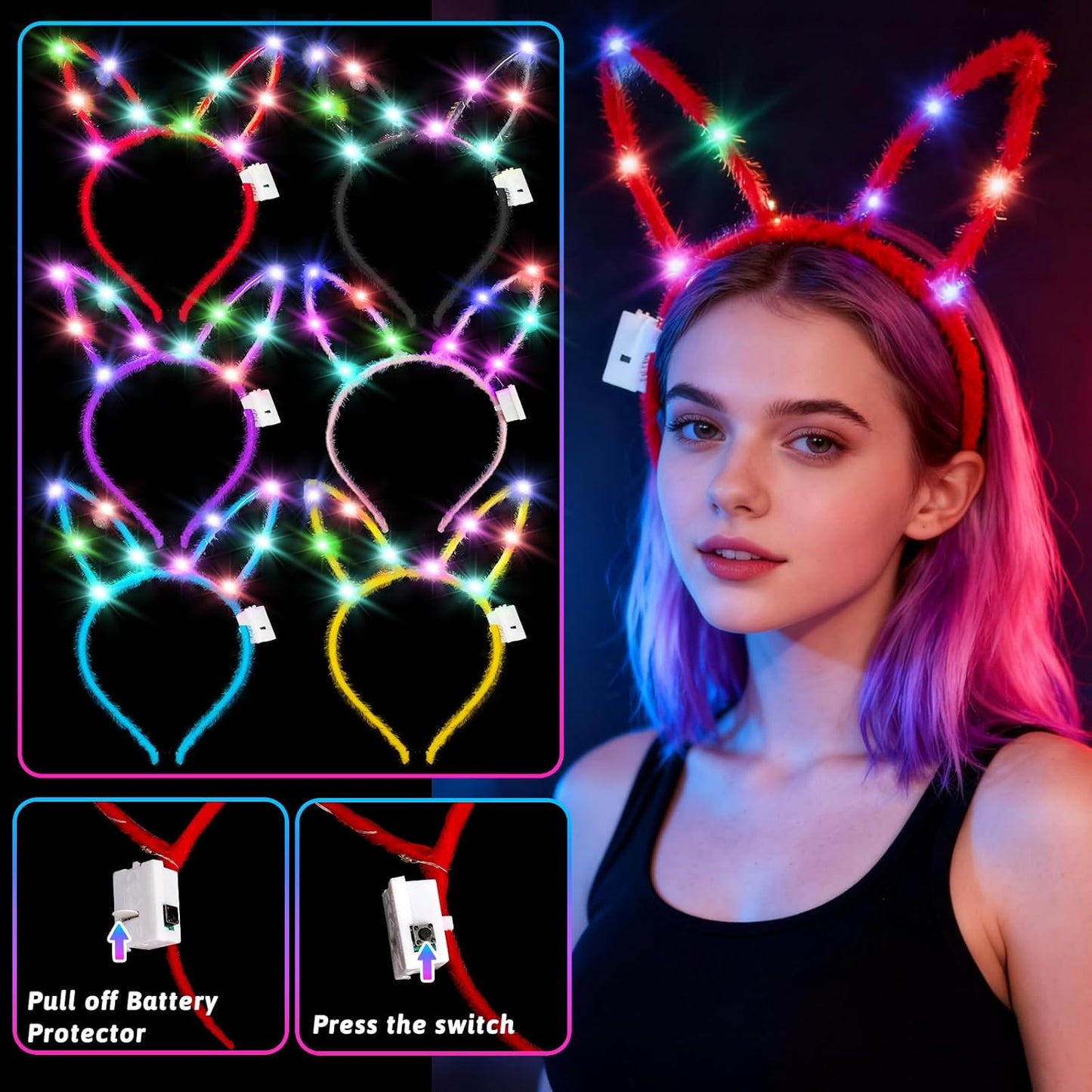 156PCS Glow in The Dark Party Supplies for Kid/Adults, Christmas LED Light Up Toys with 100 Glow Sticks Bulk Party Pack Glasses Headband Bracelet Necklaces New Year Eve Party Favors Neon Accessories
