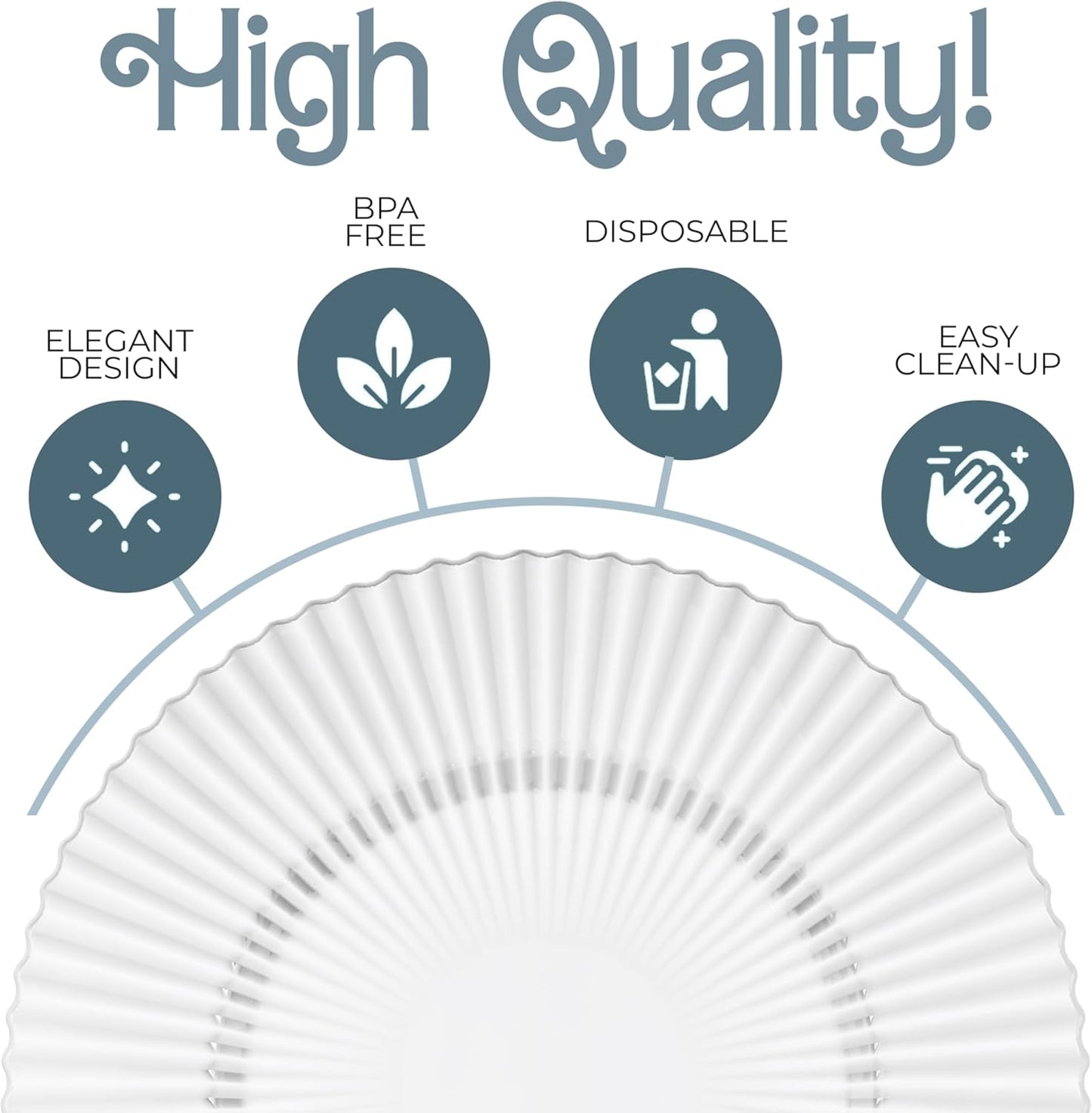 Exquisite 40 Piece Plastic Disposable Plates Set For 20 Guests I 20 X 9 Inch & 20 X 11 Inch Disposable Plastic Plates | Color: Clear | Great for Weddings Parties And Formal Occasions