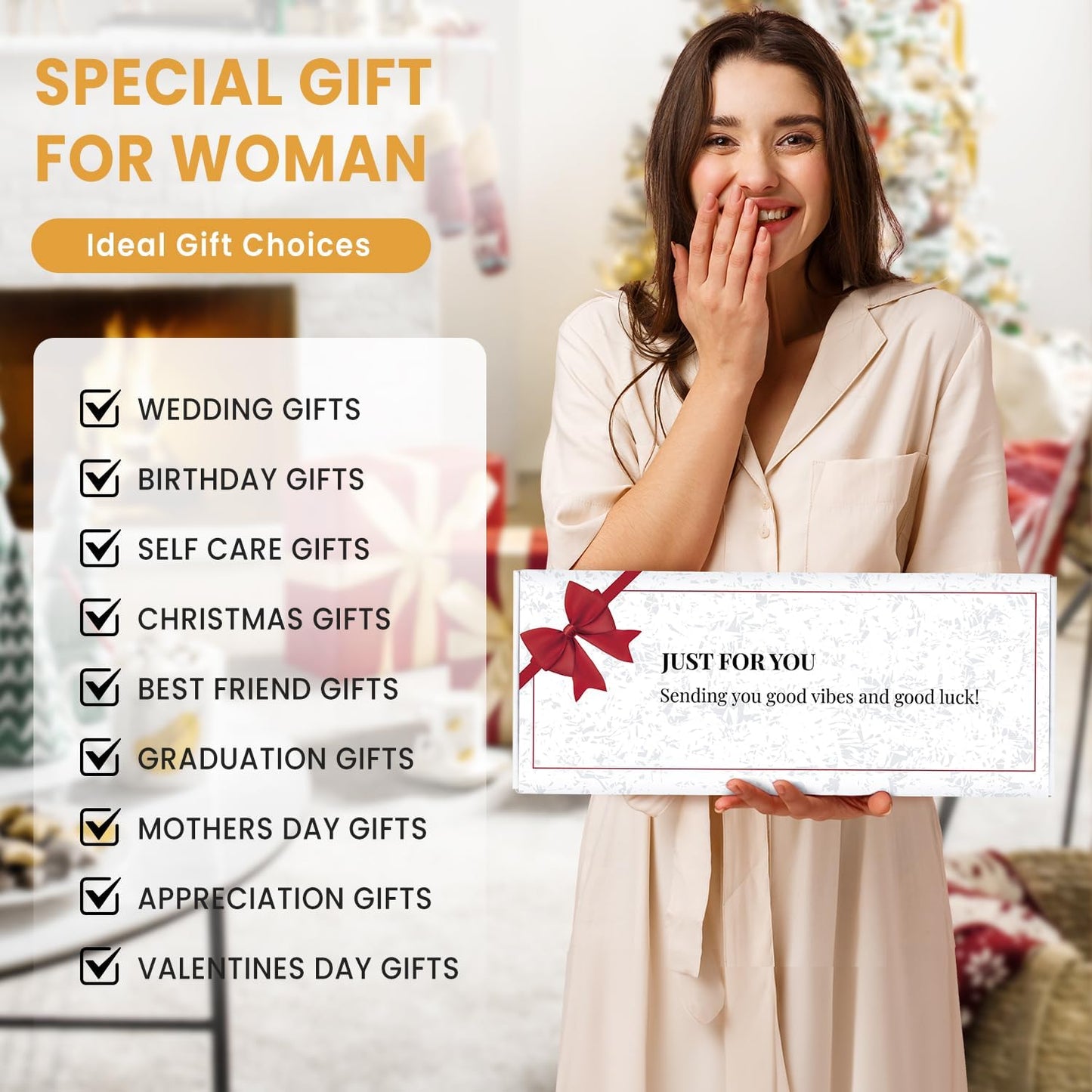 BAGAIL Initial Tote Bag, Personalized Birthday Gifts for Women, Teacher, Friends, Mom, Wedding, Monogrammed Beach Bag