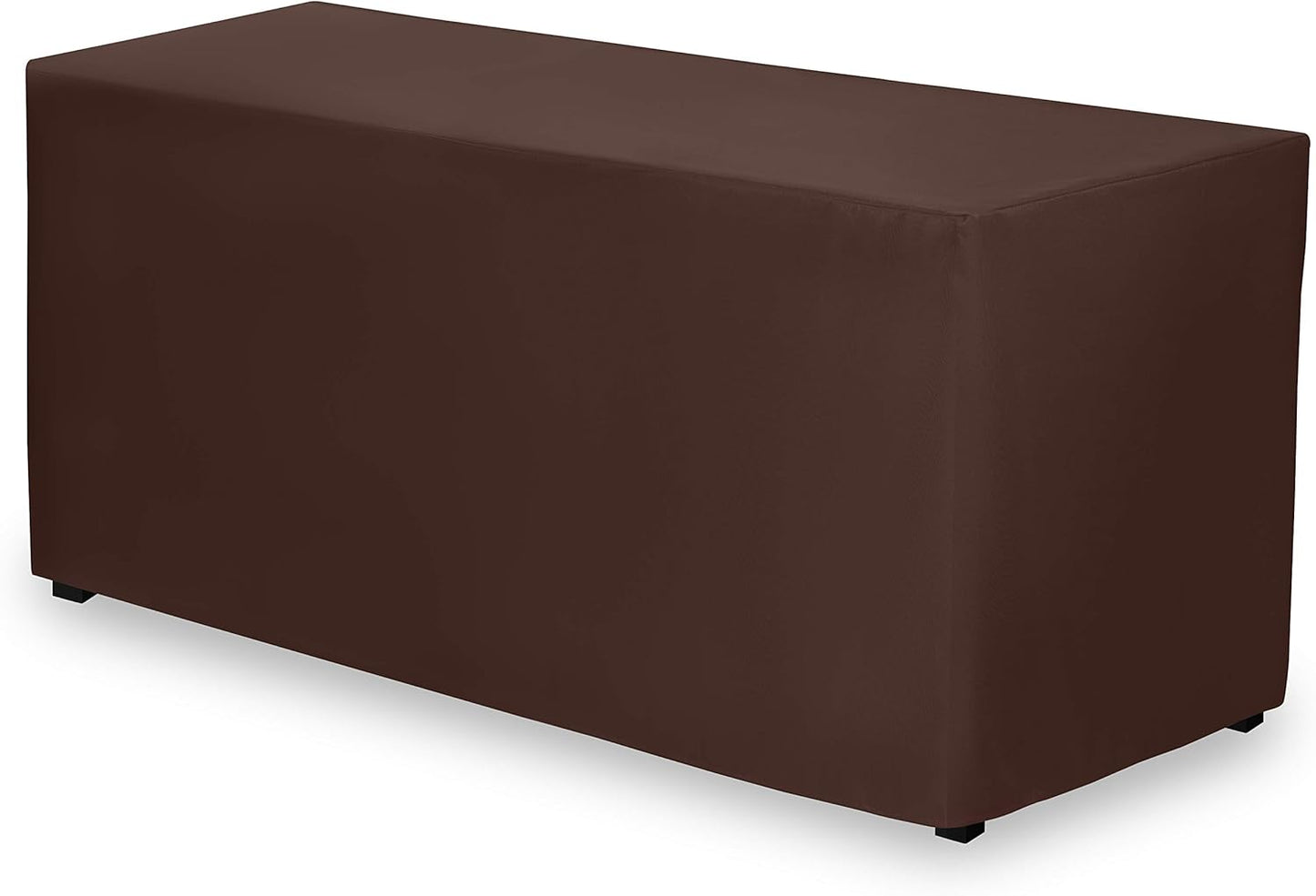 Gee Di Moda Fitted Tablecloth - 48 x 30 Inch Chocolate Fitted Table Cloth for 4 Foot Rectangle Table - Heavy Duty Washable Fabric - for 4 Ft Buffet Table Holiday Party Dinner Wedding & Trade Show