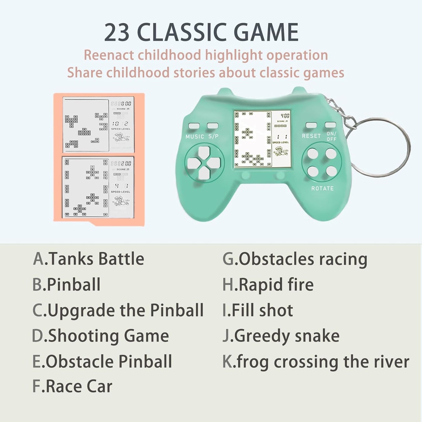 DJMUMU 18Pcs Mini Games Party Favors Keychains for Kids Video Game Party Favors Video Game Keychains for Backpack Birthday School Party Favor Supplies Key Chains for Kids Video Game Favors