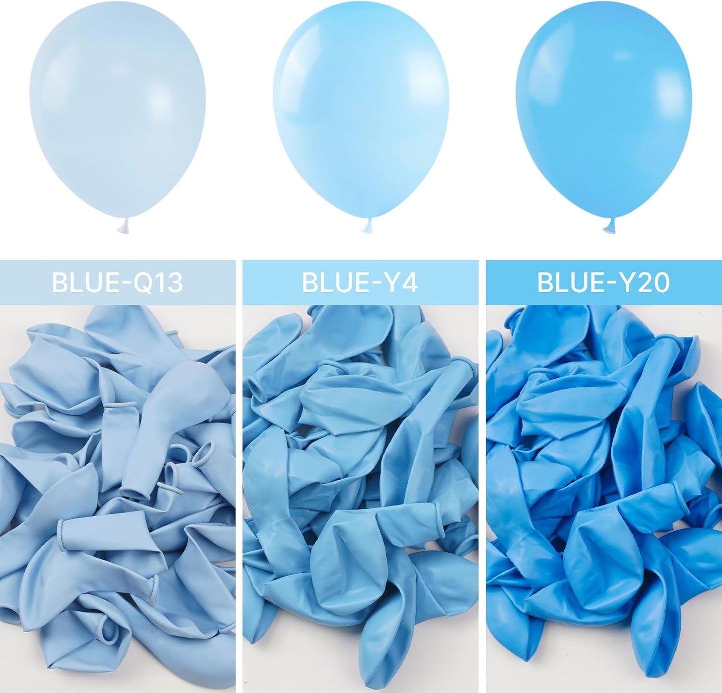 PartyWoo Pastel Blue Balloons, 50 pcs 12 Inch Pale Blue Balloons, Blue Balloons for Balloon Garland Balloon Arch as Birthday Party Decorations, Wedding Decorations, Baby Shower Decorations, Blue-Q13