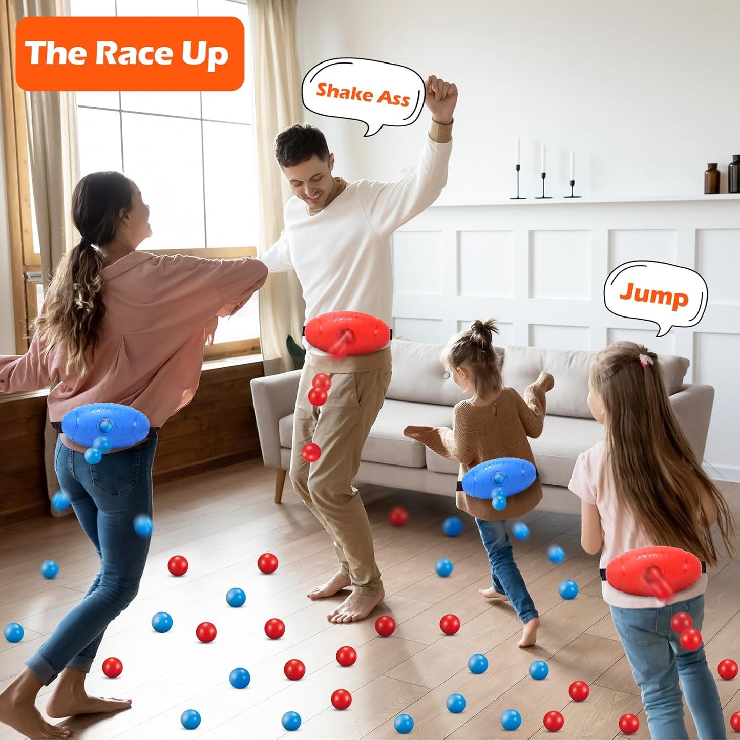 Skirfy Party Shaking Swing Balls Game Set for Kids Adults,Backyard Family Toy with 40 Balls, Birthday Thanksgiving Games Outdoors Indoors Bachelorette Party Games for Boys and Girls Age 5 6 7 8 9+