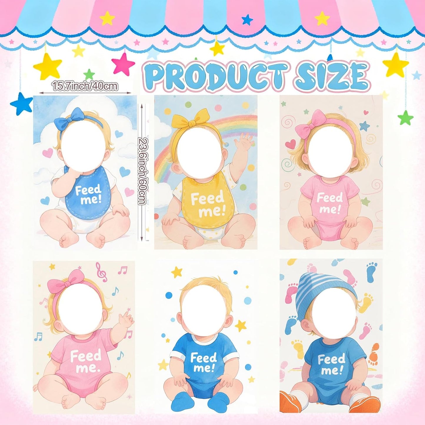 6 Set Blindfolded Baby Shower Games Feed Me Baby Shower Games Feed The Baby Blindfolded Games Blindfolded Baby Food Feeding Games Gender Reveal Games for Baby Shower Party Supplies