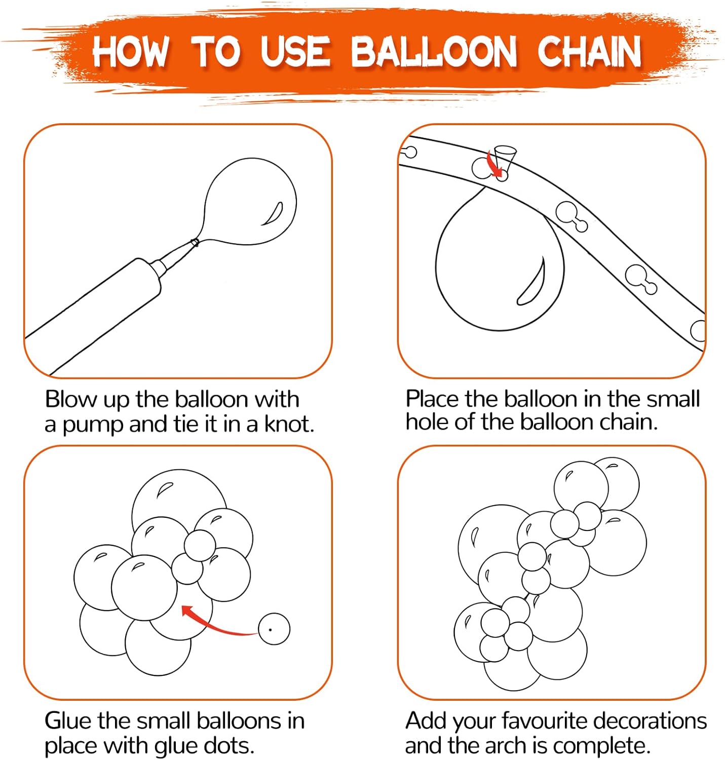 134Pcs Orange Balloons Different Sizes 5 10 12 18 Inch Orange Balloon Garland Arch Kit, Latex Balloons for Birthday Wedding Baby Shower Party Decorations.