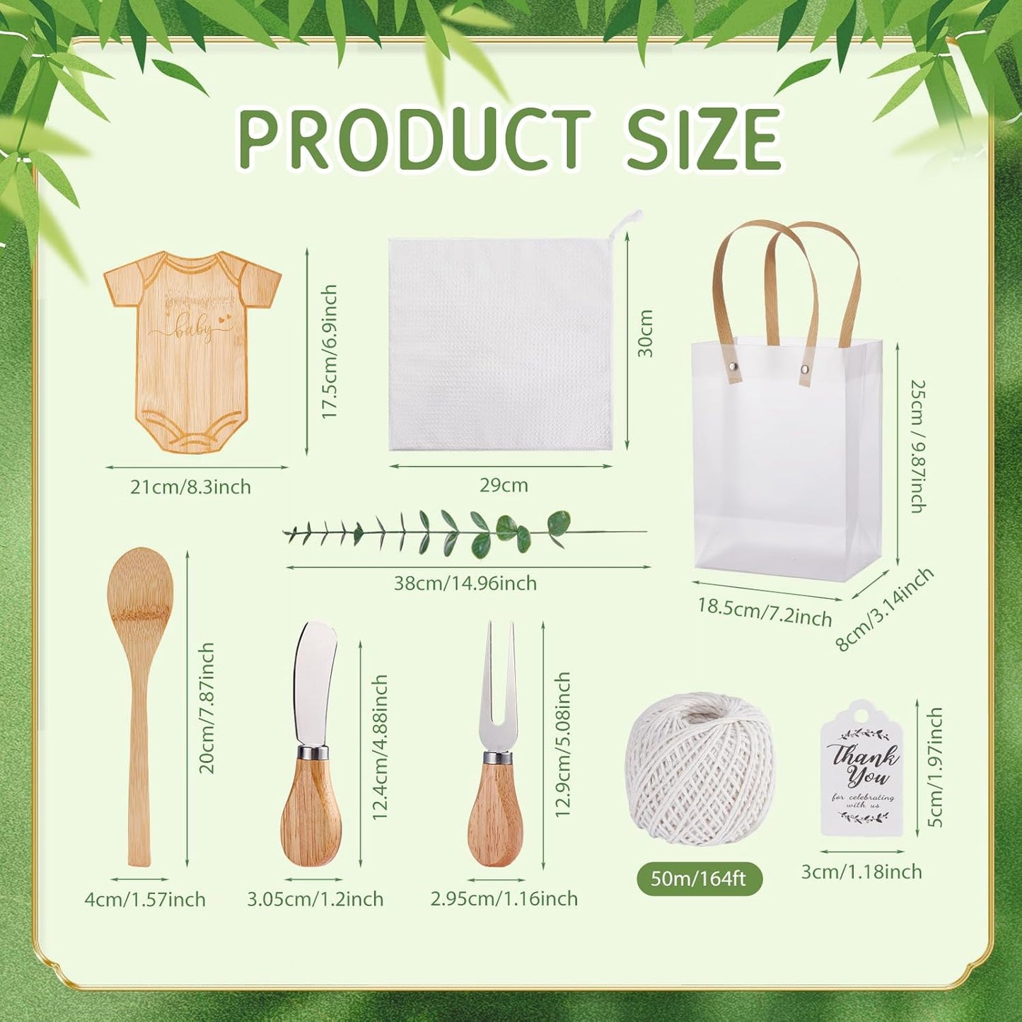 Baby Shower Prizes for Game Winners Bodysuit Shaped Cheese Board Gift with Spoons Butter Spreaders Gift Bags Kitchen Towels Bridal Shower Party Favors for Guests (Bodysuit Shaped, 12 Sets)