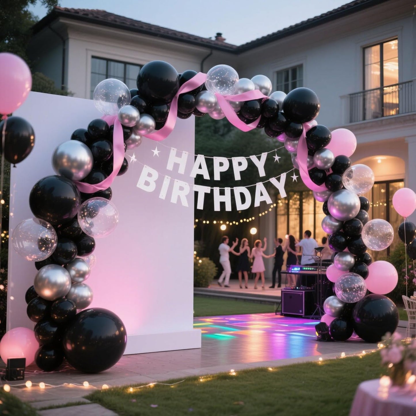 Black Balloon,145pcs Premium Black Latex Balloons Arch Kit Different Sizes 18 12 10 5 Inch,Balloon Garland Arch Kit for Graduation Anniversary Halloween Birthday Party Decoration