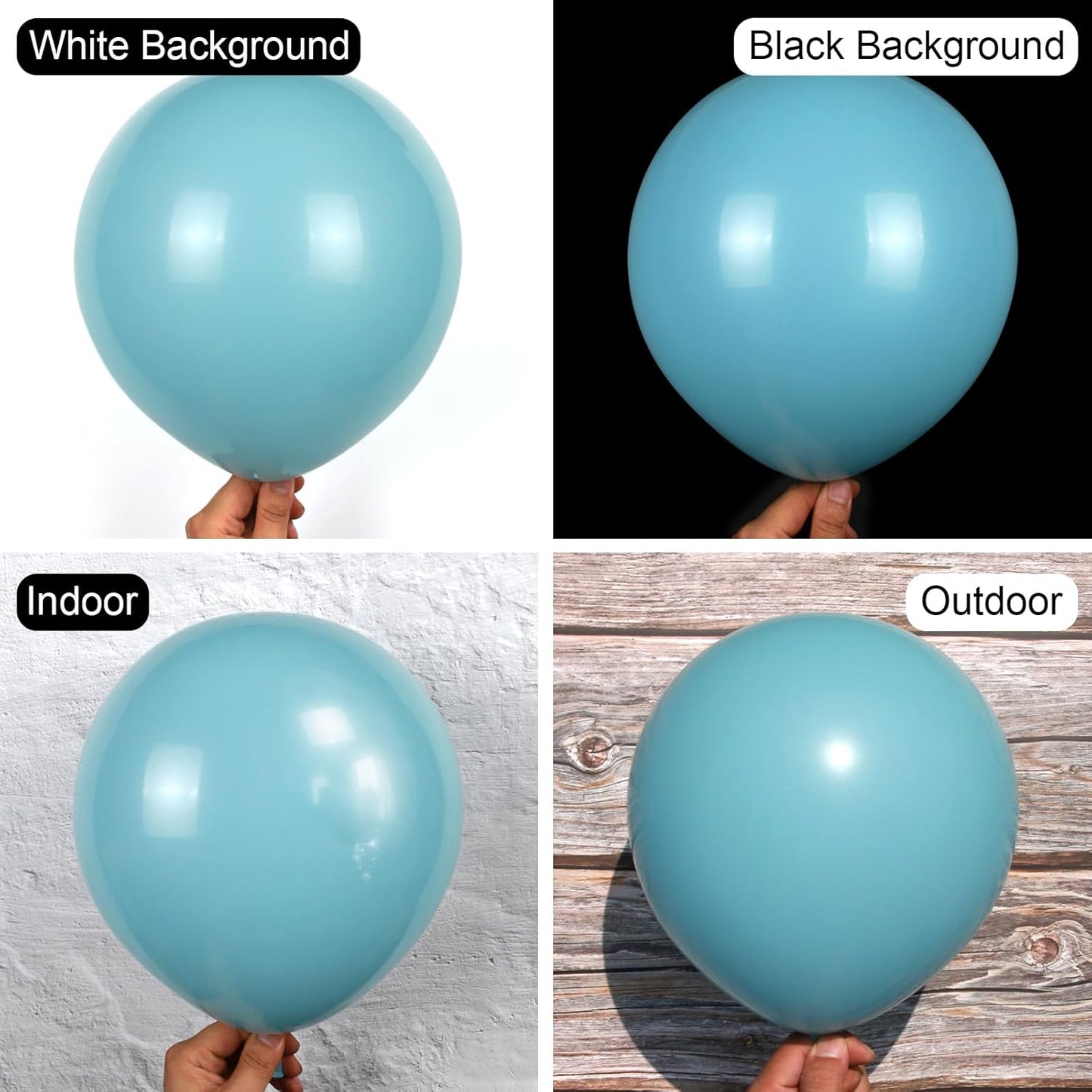 Pale Aqua Balloons, 150 pcs Different Sizes Pack of 18 Inch 12 Inch 10 Inch 5 Inch Boho Pale Blue Balloons for Balloon Garland Balloon Arch as Birthday Party Wedding Decorations