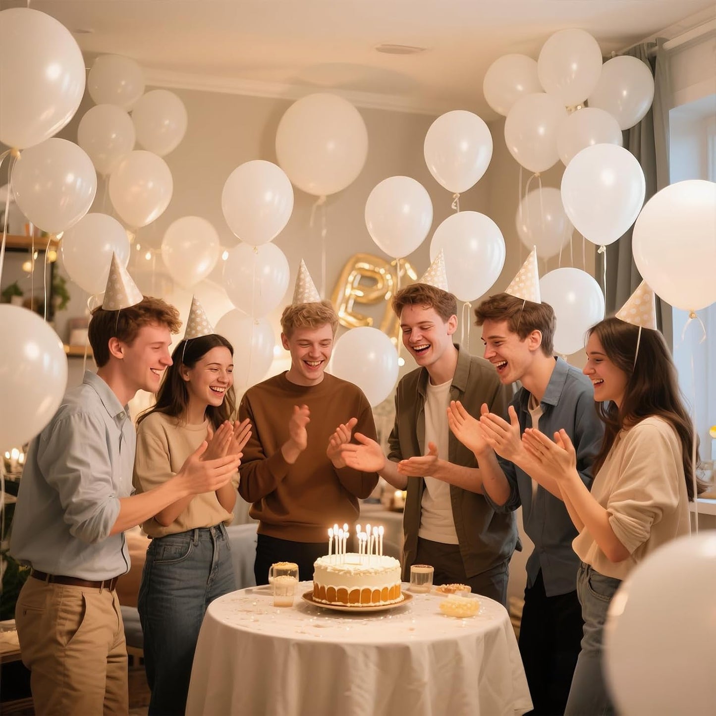 KAWKALSH White Balloon 110pcs, 12 Inch Thickened Round Helium Balloons for New Years Christmas Birthday Engagement Bridal Shower Party Backdrop Decorations