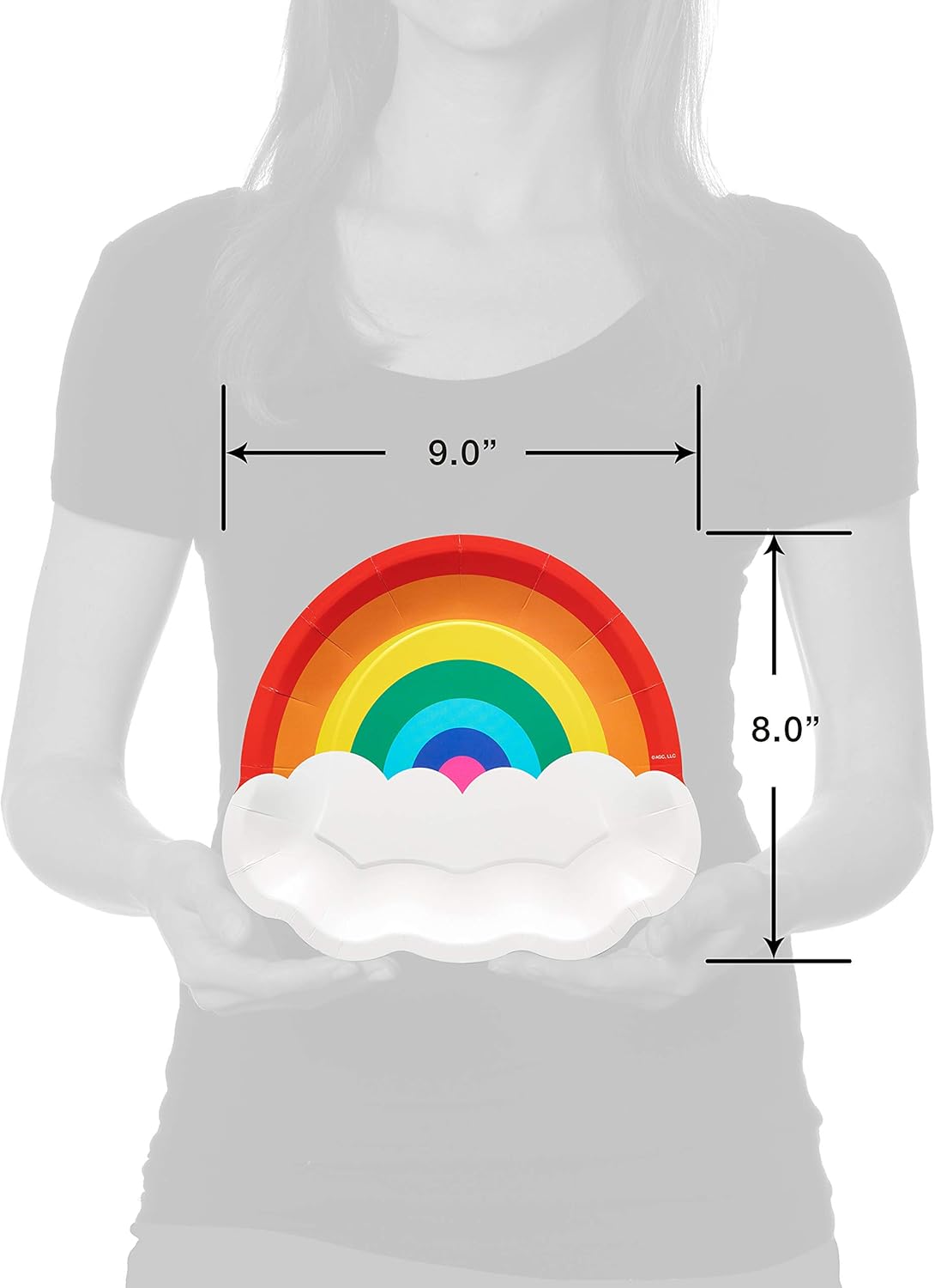 American Greetings Rainbow Party Supplies, Dinner Plates (36-Count)