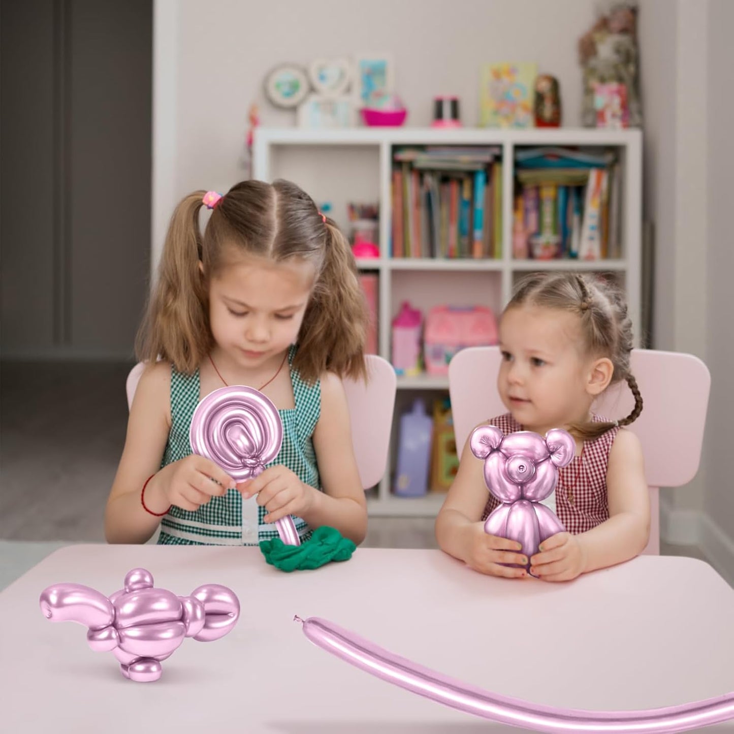 100Pcs Metallic 260 Balloons, Pink Chrome Long Balloon for Animals, 260 Art Ballon for Twisting, Skinny Modeling Supplies for Birthday Party Wedding Festival Decorations. Metallic Pink