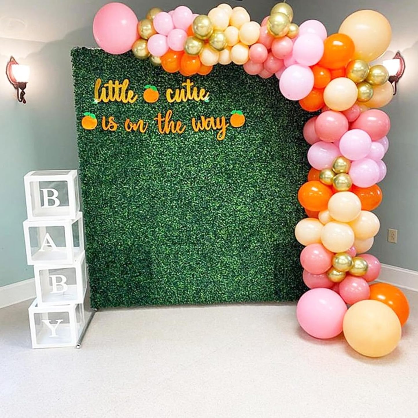 Pink Orange Balloon, Pink White Latex Party Balloons Metallic Gold Balloon For Girls Birthday Party Baby party Shower Weddding Graduation Decoration Party Supplies