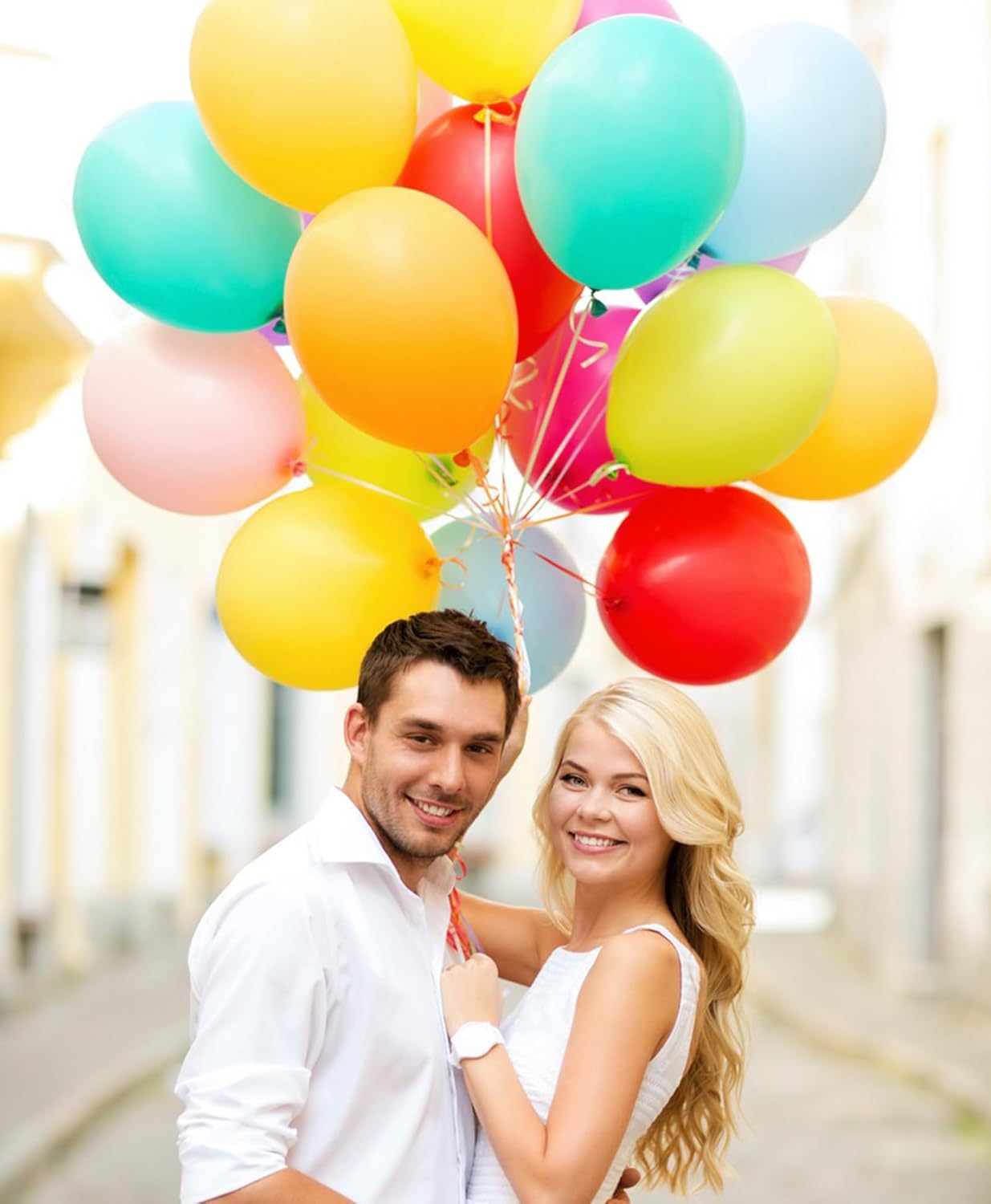 KALOR 12 Inch Rainbow Balloons, 50 Pcs Latex Helium Balloons for Kid's Birthday Party, Baby Shower, Wedding, Graduate Party Decorations